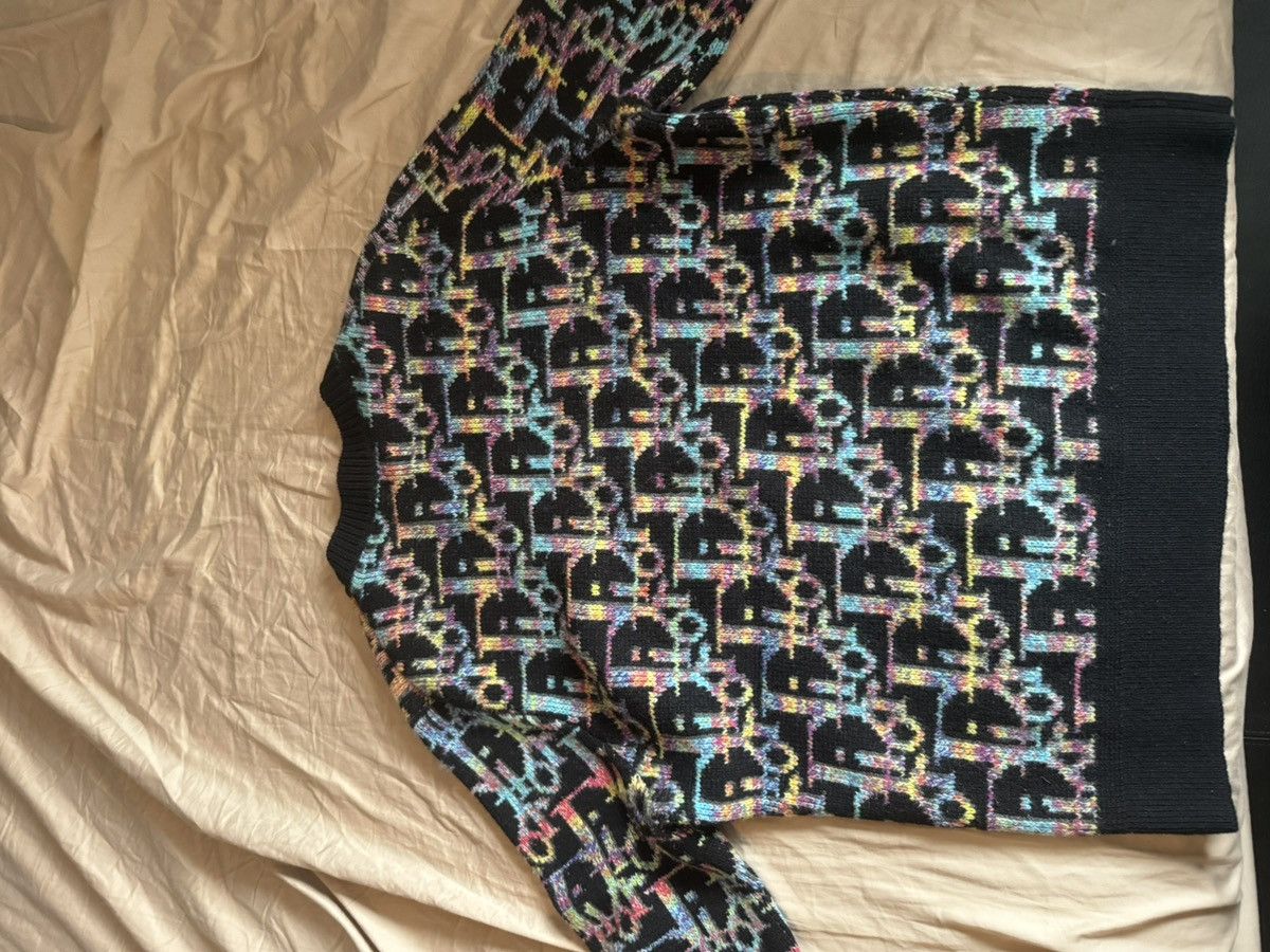 Dior Dior black Multicolor Oblique Wool Sweater Size US M / EU 48-50 / 2 - 6 Thumbnail
