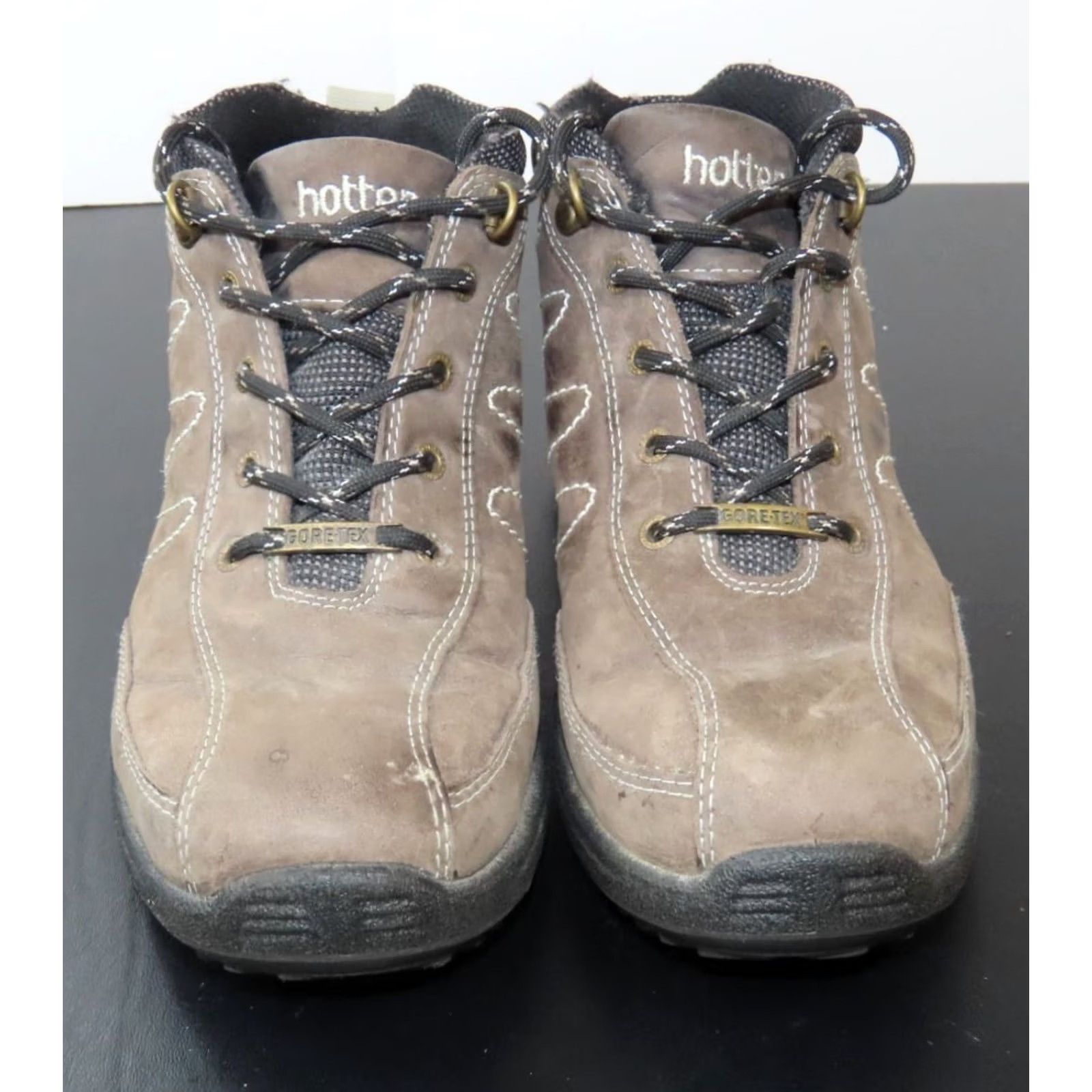 Vintage Hotter Haze Goretex Waterproof Women's Boot US Size 7 Leather Brown Ankle Bootie Lace Up Round Toe Flat Heel Waterproof Womens Boots Size US 5 / IT 35 - 2 Thumbnail