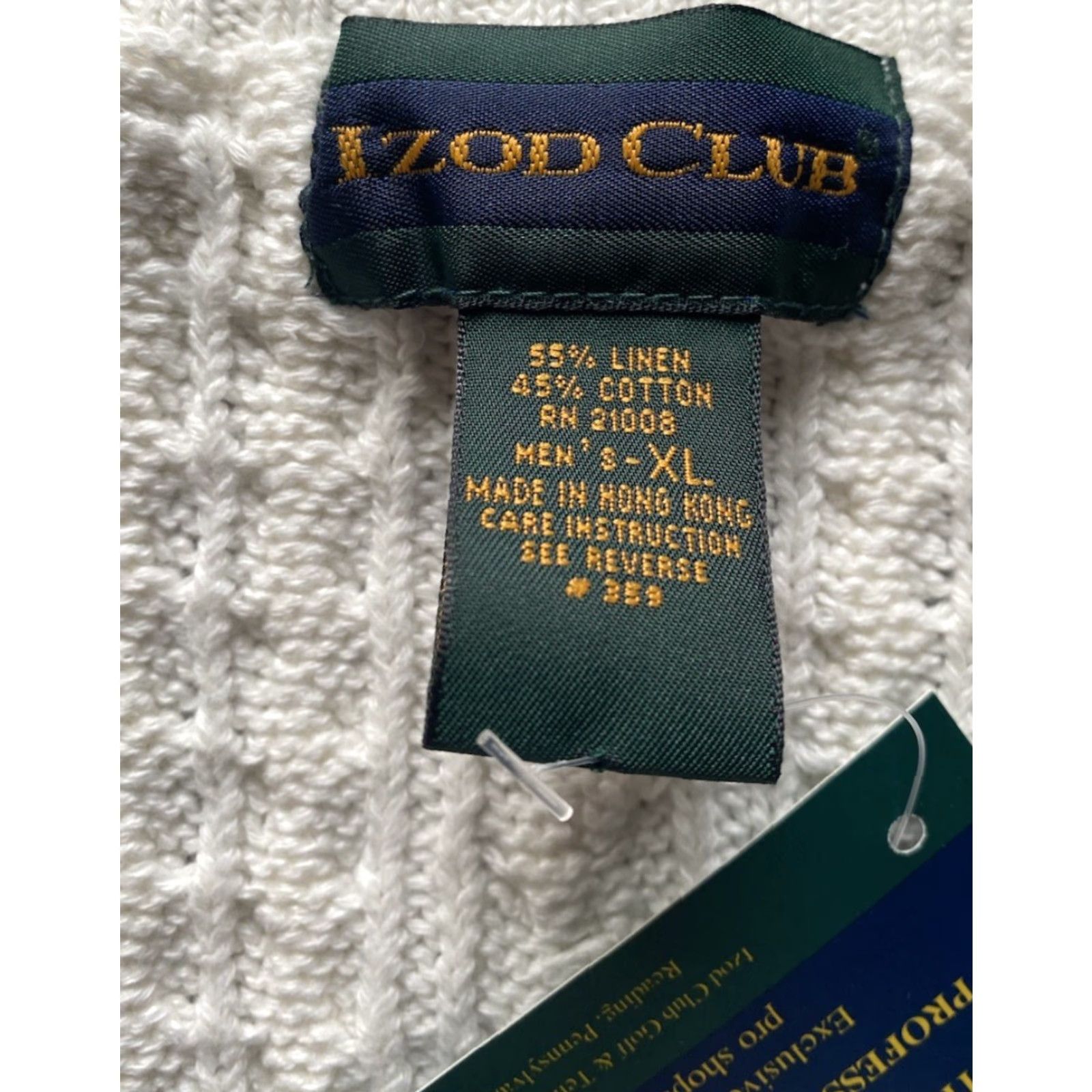 Izod VINTAGE IZOD CLUB Golf Sweater Vest Mens XL Frank Sinatra Embroidered Cable Knit Size US XL / EU 56 / 4 - 5 Thumbnail
