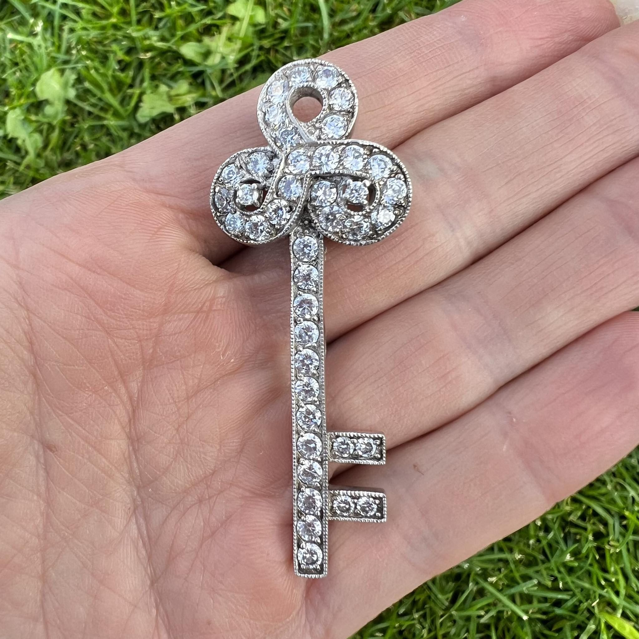 Sterling Silver Huge Sterling Silver 925 Jewelry Fashion Pendant Key italy Size ONE SIZE - 7 Thumbnail