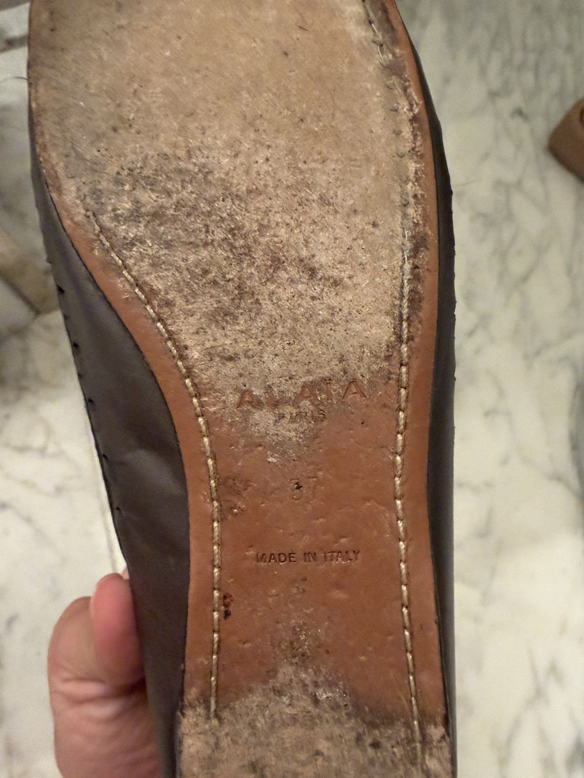 Alaia Alaia metallic gray / silver flats Size US 7 / IT 37 - 5 Thumbnail