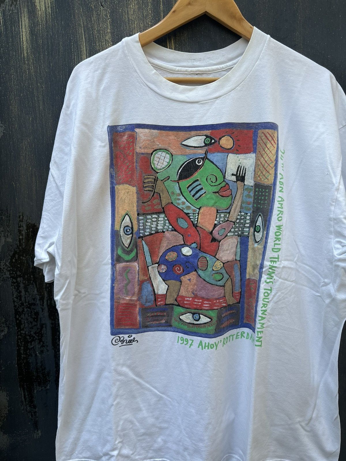 Vintage RARE! Vintage 90’s Art Promo World Tennis Tournament Size US XXL / EU 58 / 5 - 3 Thumbnail