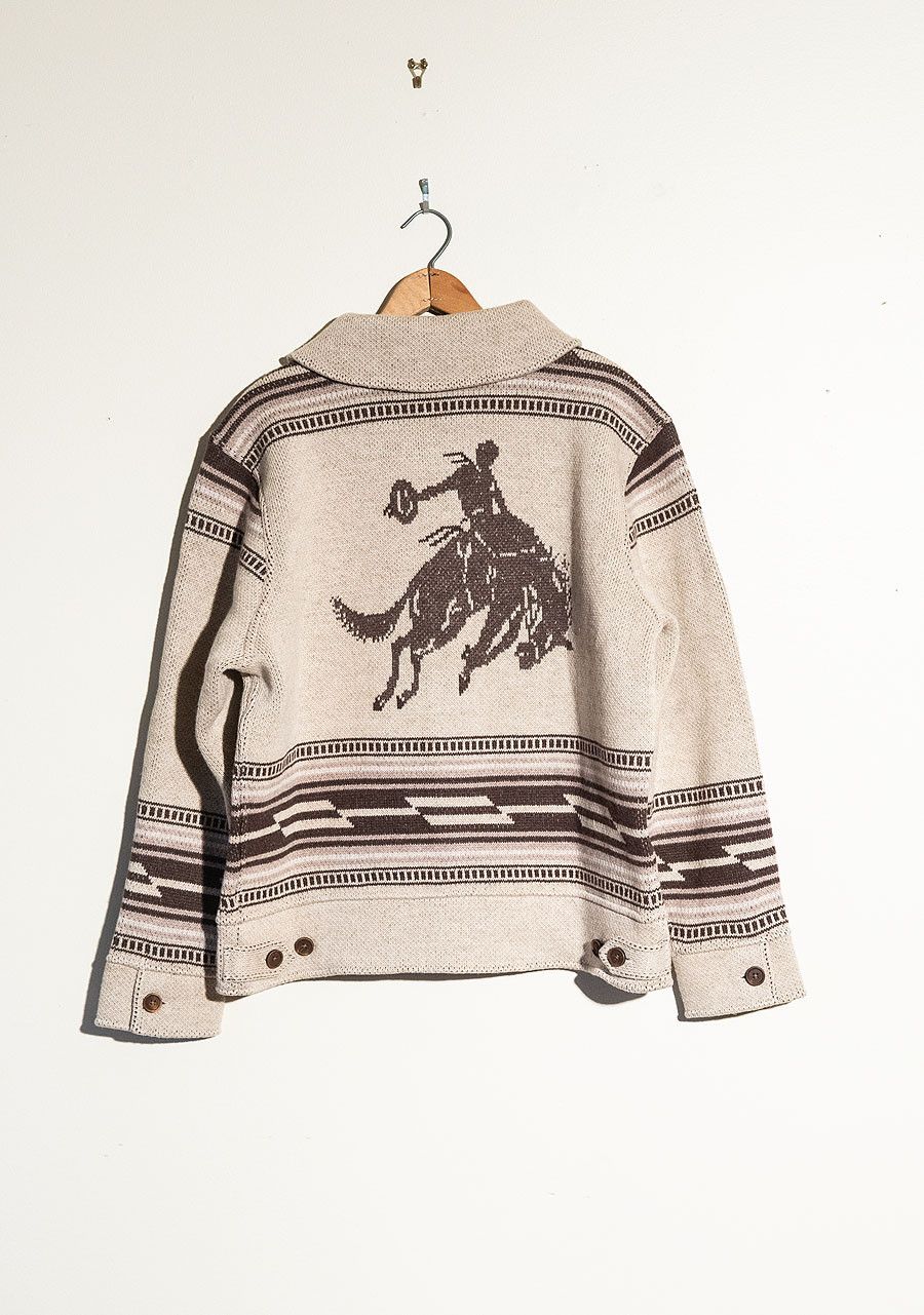 RRL Ralph Lauren Double RL Shawl Collar Jacquard Western Rodeo Wool Jacket Size US L / EU 52-54 / 3 - 2 Thumbnail