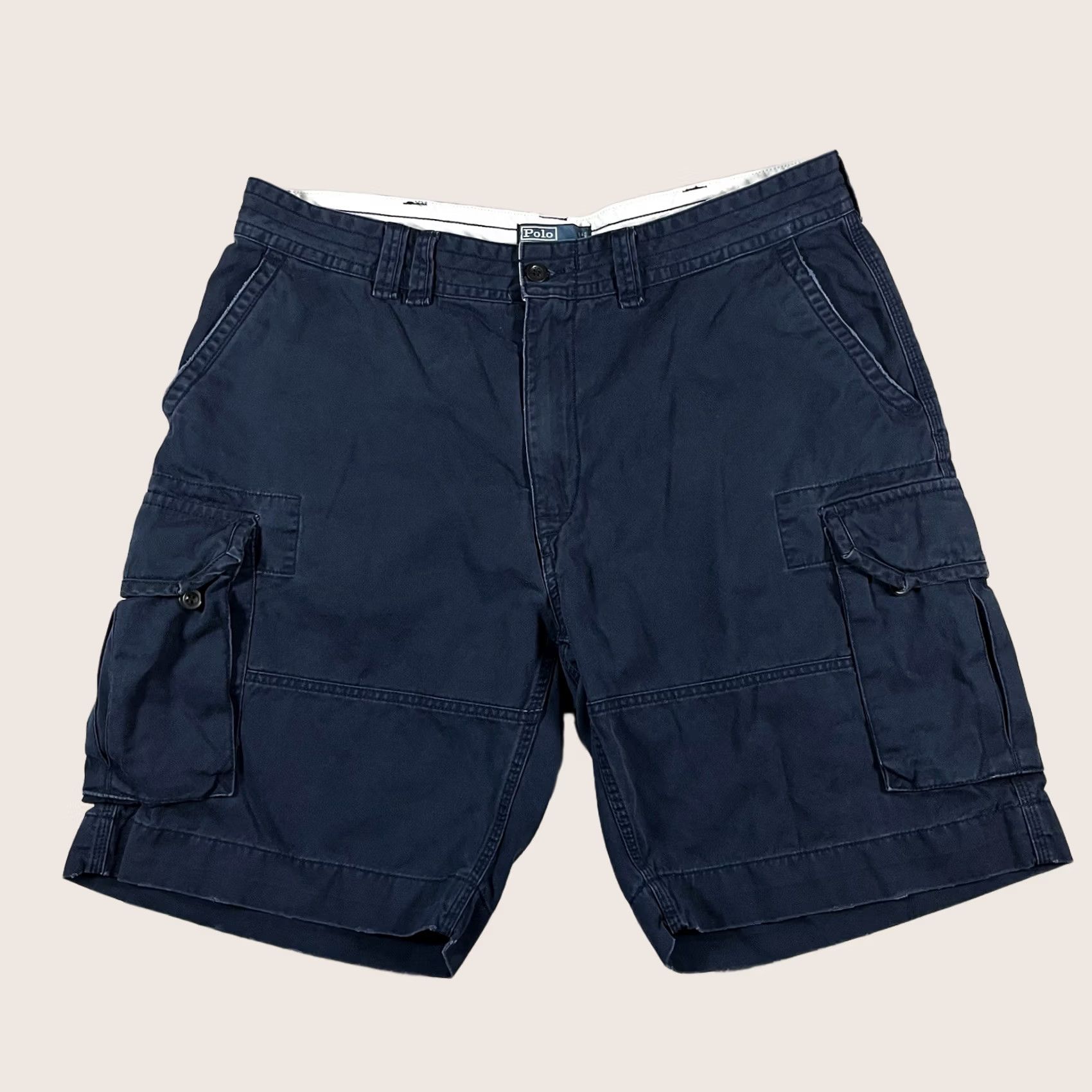 Polo Ralph Lauren Polo Ralph Lauren Cargo Shorts Men 40 Blue Military Vintage Paratrooper Cargo Pocket 90s Army Outdoor Workwear Mens Size US L / EU 52-54 / 3 - 1 Thumbnail