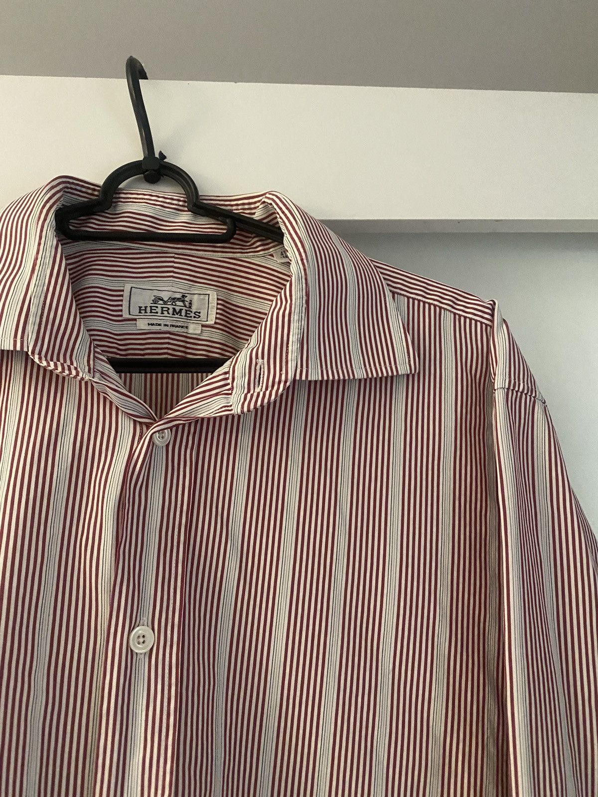 Hermes Hermes stripped shirt button up Size US XL / EU 56 / 4 - 5 Thumbnail