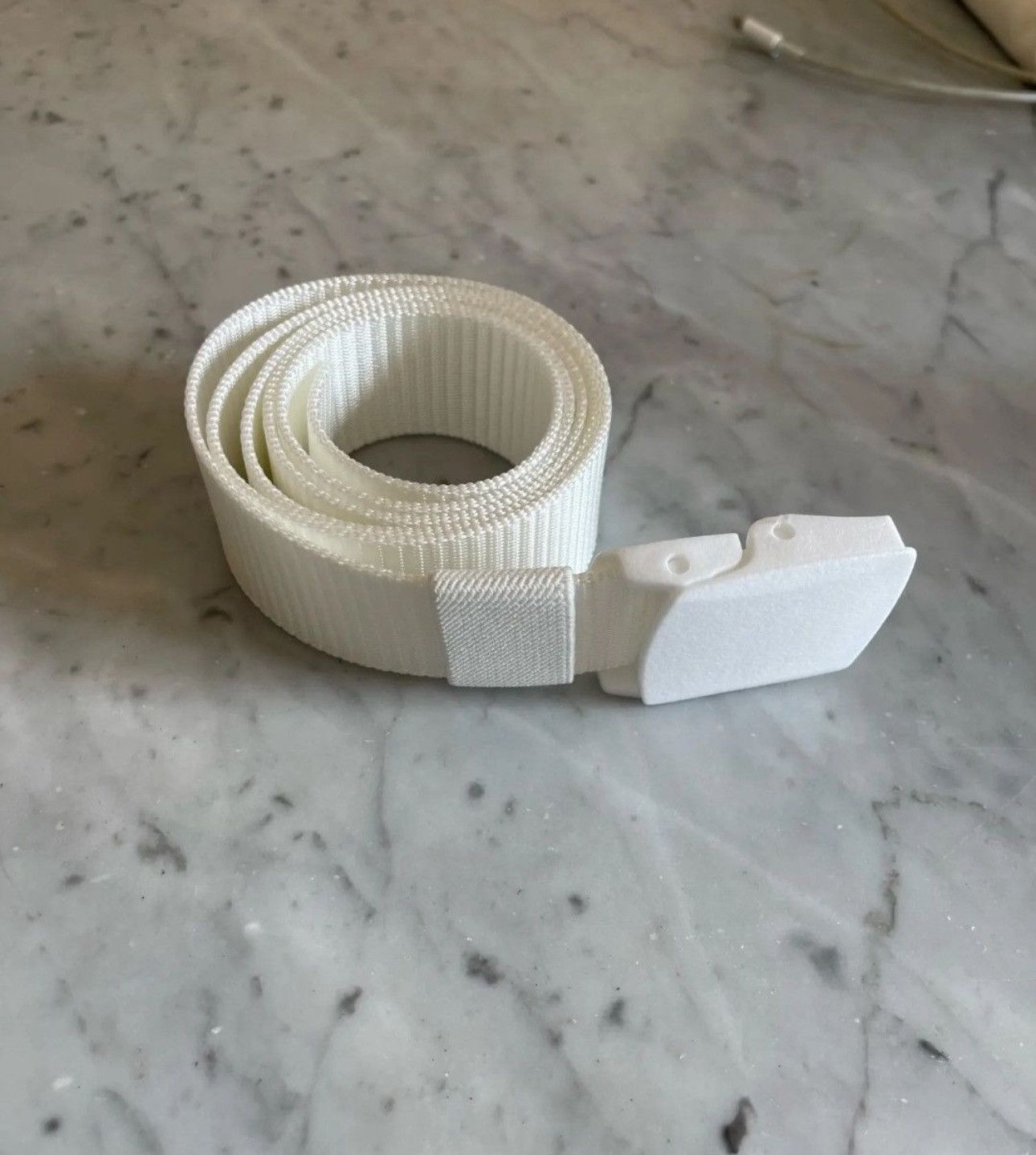 Designer 120cm Smart Casual White Elegant Belt Size ONE SIZE - 2 Thumbnail