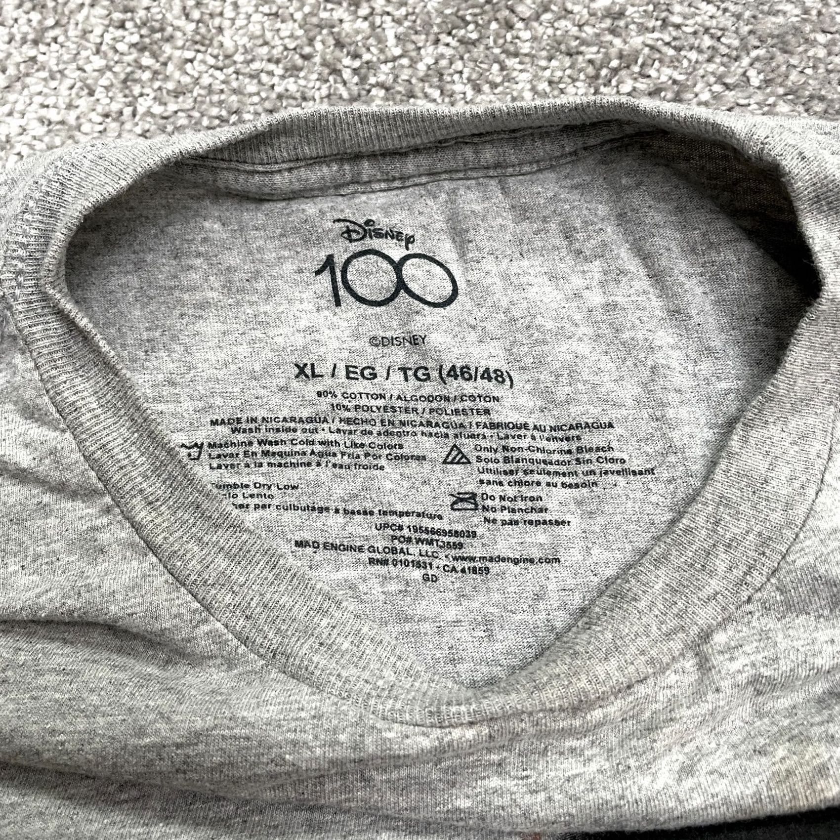 Disney Disney Mickey Mouse Graphic T-Shirt Mens XL Gray Crew Neck Short Sleeve Tee Top Size US XL / EU 56 / 4 - 6 Thumbnail