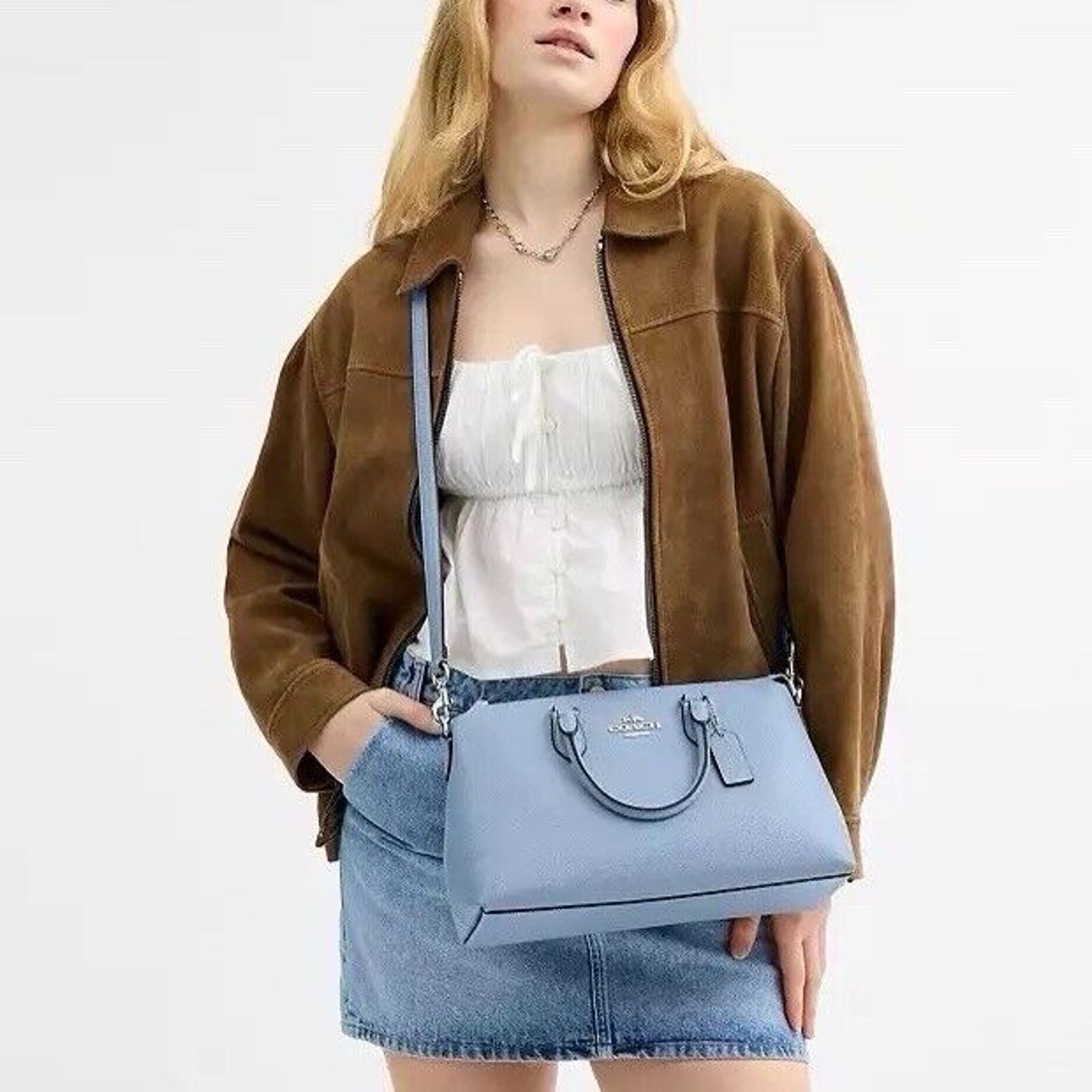 Coach NWT Coach Bundle Georgia Satchel Bag CR156 Cq722 Silk Scarf Size ONE SIZE - 11 Thumbnail