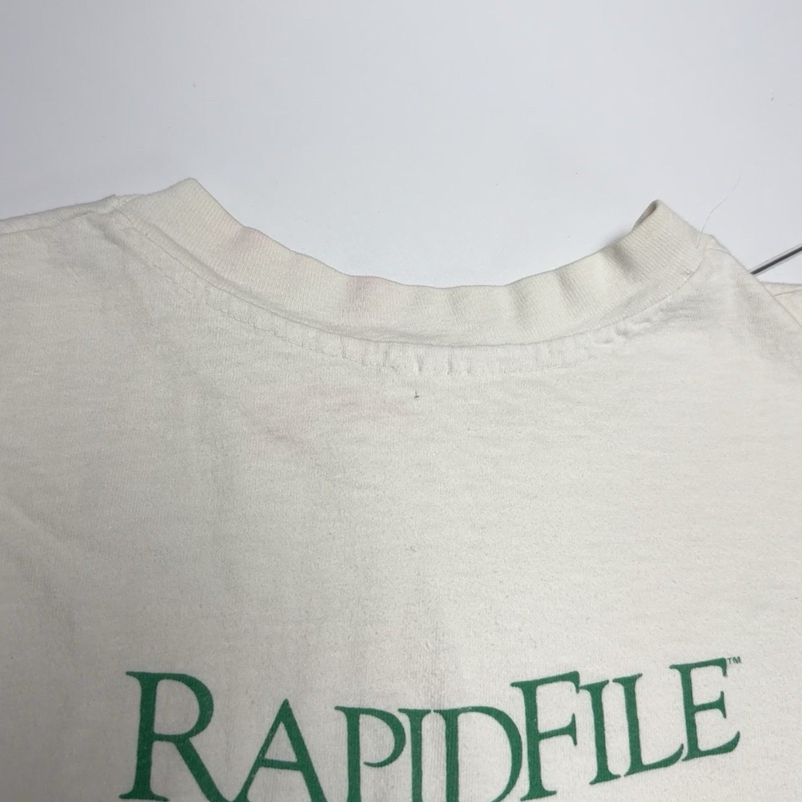 Vintage Vintage 90s Technology T Shirt Mens Medium White Size US M / EU 48-50 / 2 - 8 Thumbnail