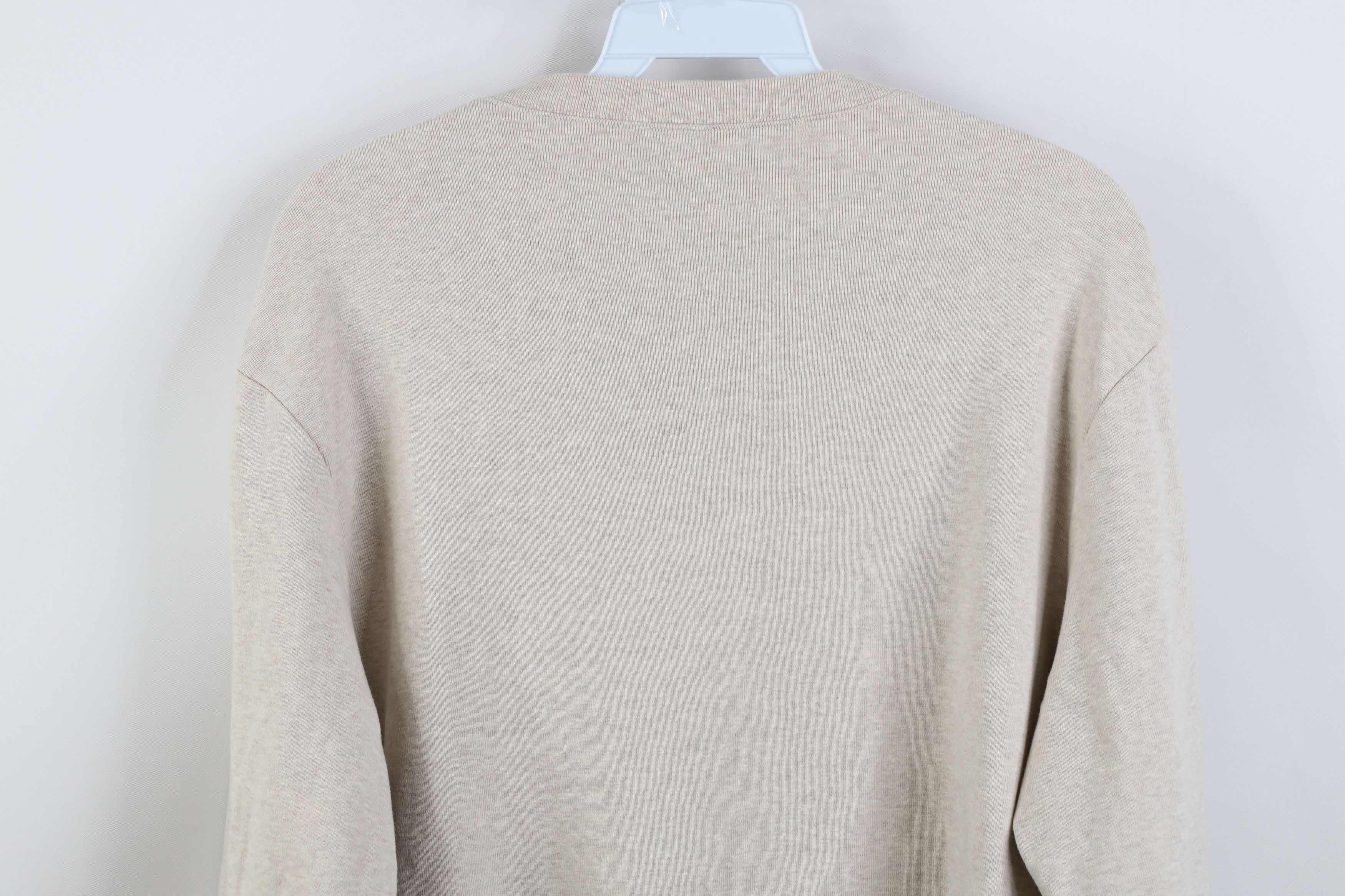 Gap Vintage 90s Gap Ribbed Knit Thermal Henley T-Shirt Beige Size US M / EU 48-50 / 2 - 13 Thumbnail