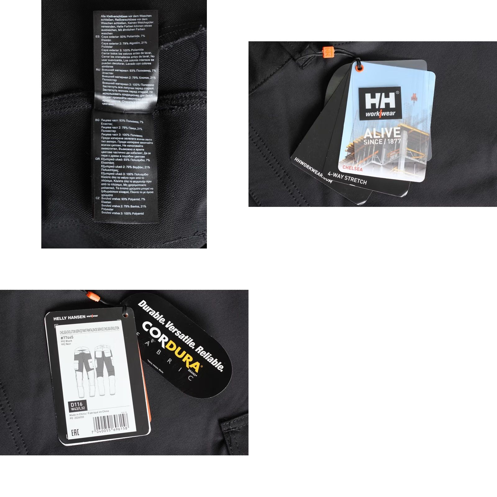 Helly Hansen VINTAGE Helly Hansen Work Wear Chelsea Evolution Service Pant Trousers Men D116 W43 L32 Size US 43 - 8 Thumbnail