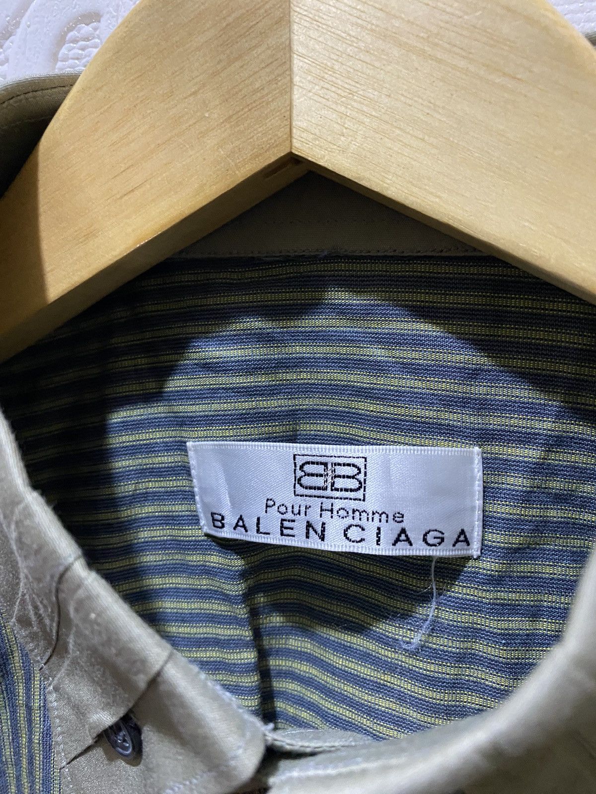 Balenciaga × Vintage Vintage Balenciaga Striped Longshirts Size US L / EU 52-54 / 3 - 6 Thumbnail