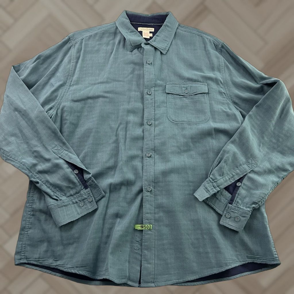 Carbon2Cobalt VINTAGE Carbon 2 Cobalt Shirt Long Sleeve Button Front 100% Cotton Men's Large Blue Size US L / EU 52-54 / 3 - 1 Thumbnail