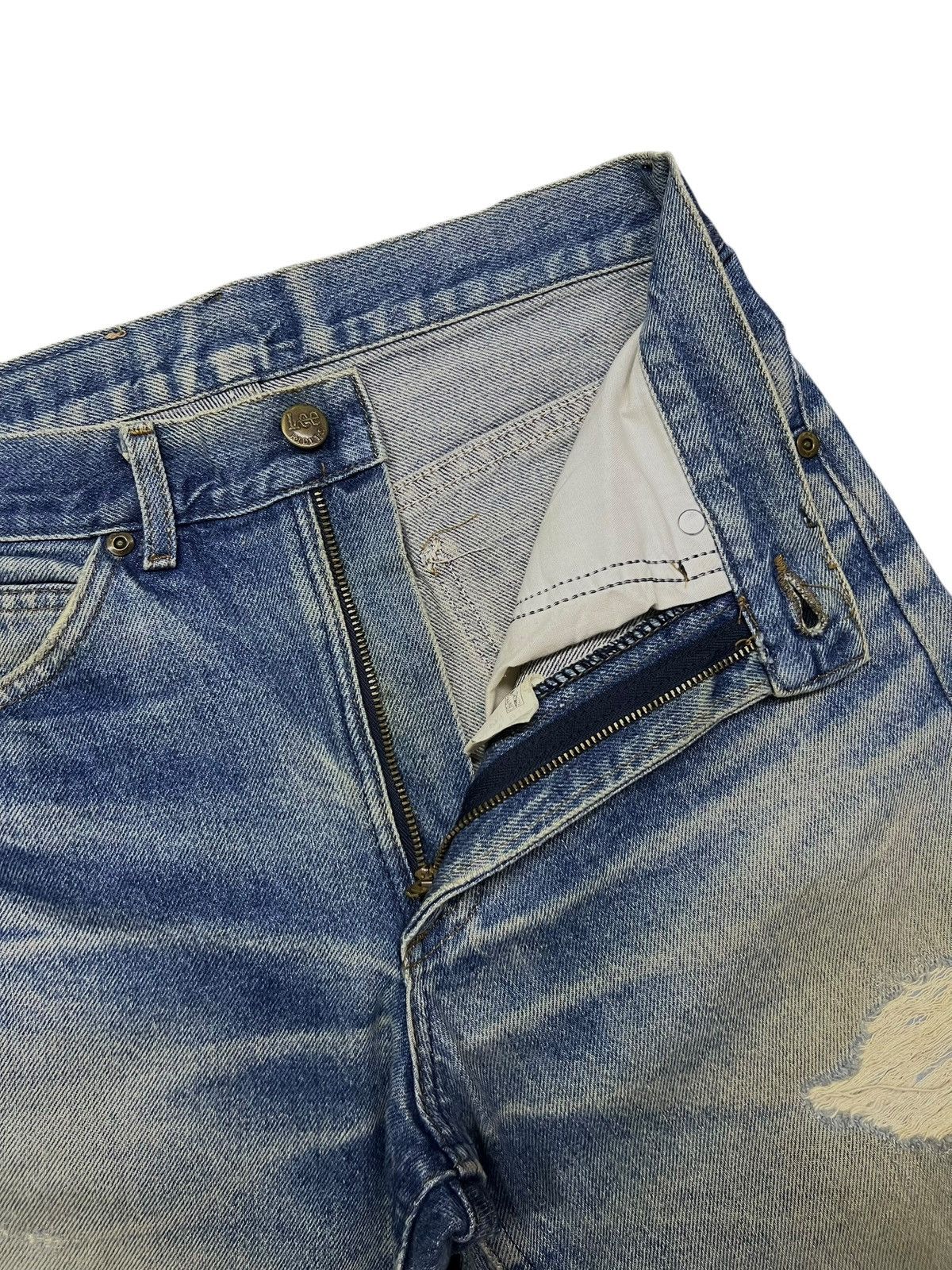 Lee Vintage 80s Lee Riders USA - Faded Wash, Distressed Denim Size US 28 / EU 44 - 9 Thumbnail