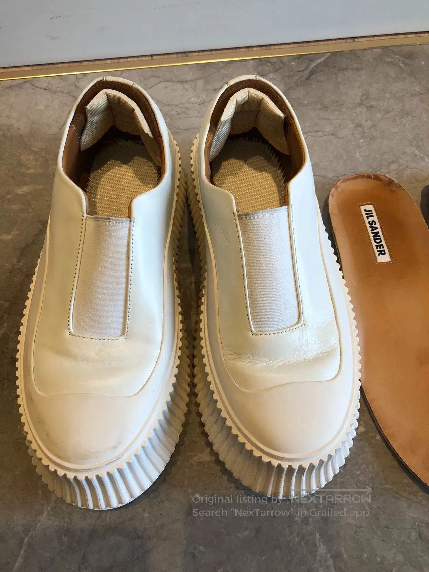 Jil Sander Jil Sander White Leather Slip. Size US 5 / IT 35 - 2 Thumbnail