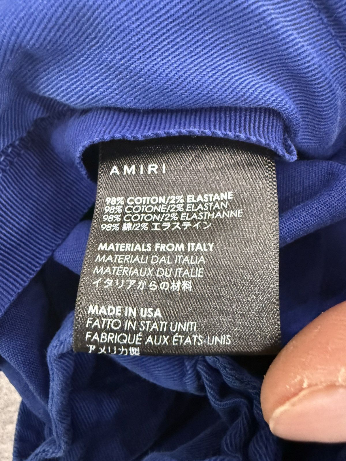 Amiri Amiri Blue Cargo Jeans Size US 33 - 9 Thumbnail