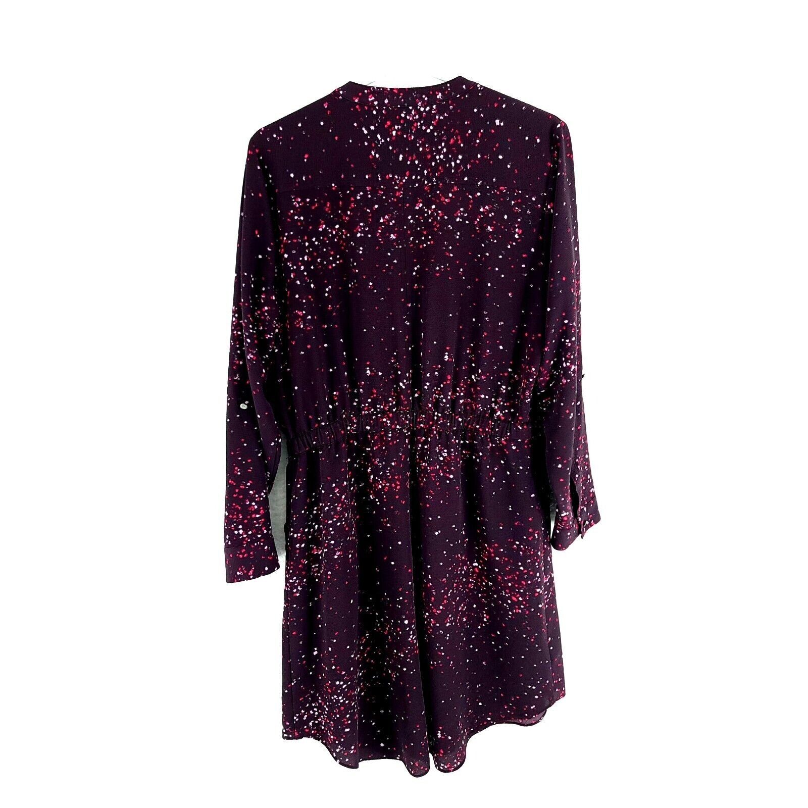 Apt. 9 Apt 9 Purple Dot Front 1/4 Zip Long Sleeve Long Dress Large Size L / US 10 / IT 46 - 10 Thumbnail