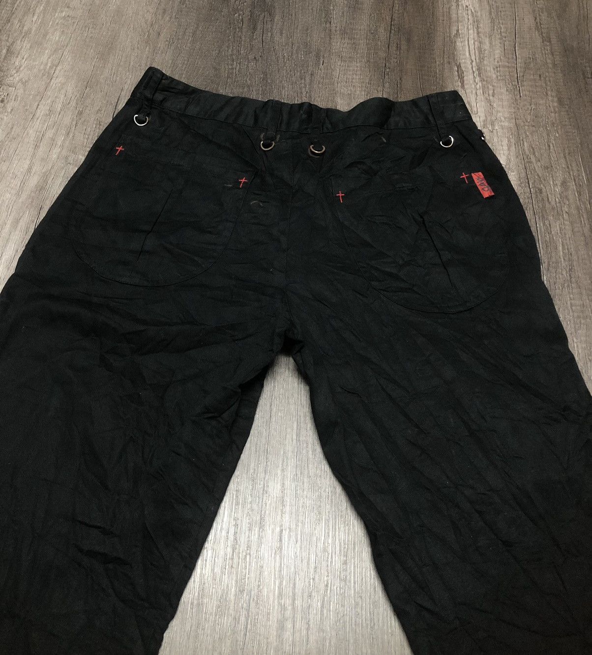Japanese Brand MAD PUNKS SKULL DESIGN BONDAGE STYLE BOOTCUT PANT Size US 32 / EU 48 - 24 Thumbnail