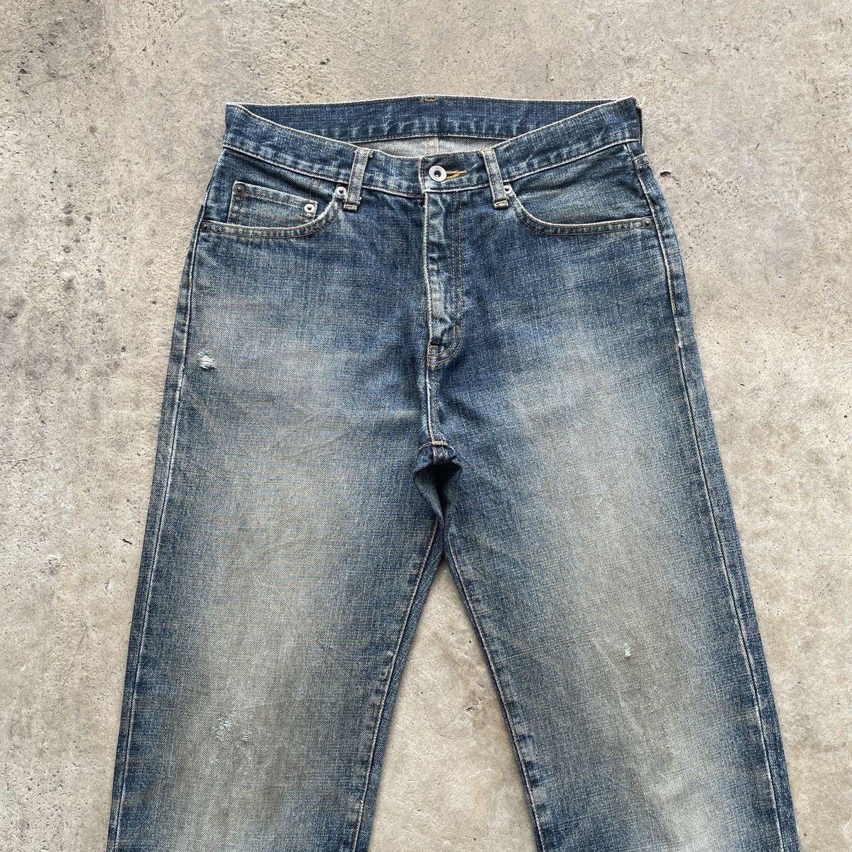 Japanese Brand W30x30💥 Vintage Japanese Faded Jeans MudWash Denim Pants Size US 30 / EU 46 - 3 Thumbnail