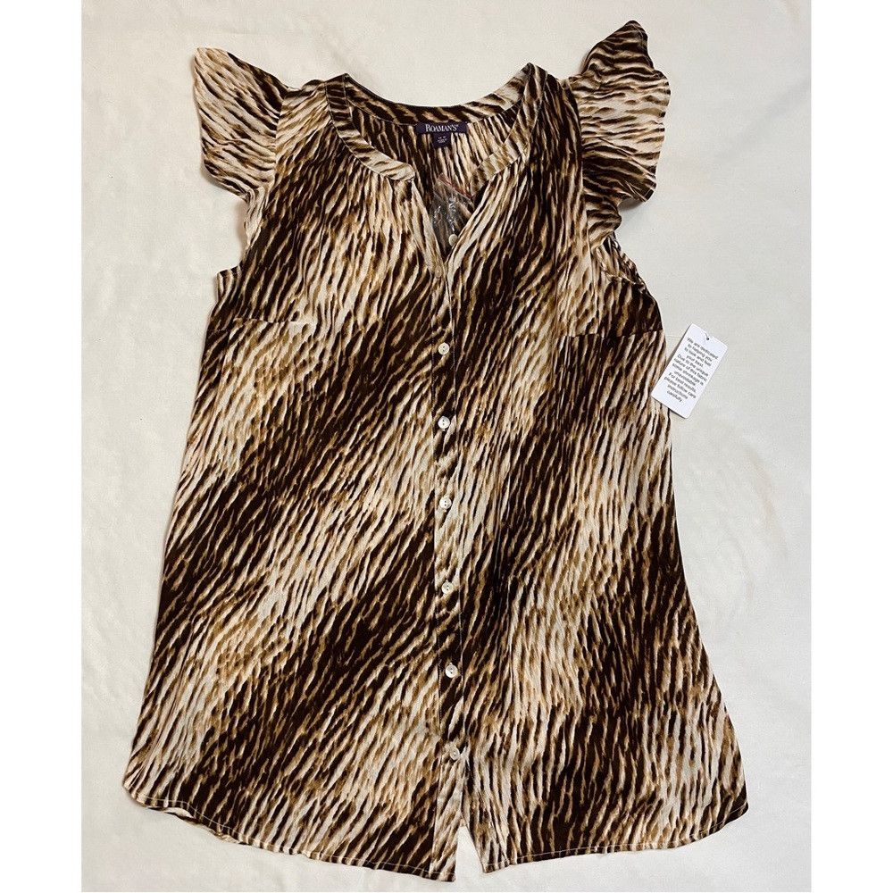 Other NWT New Roaman's Animal Print Rayon Tunic Dress Size 16W Size XXL / US 16-18 / IT 52-54 - 5 Thumbnail