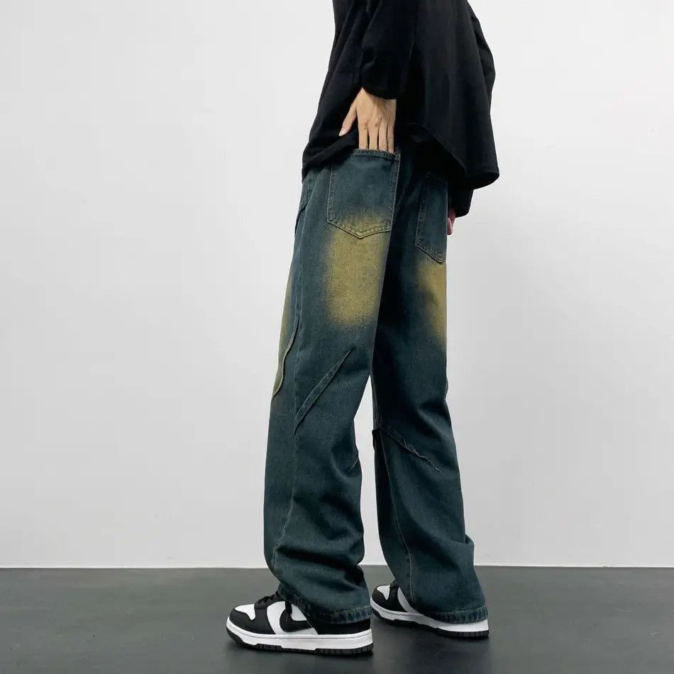 Japanese Brand Retro casual tie dye micro flared jeans Size US 32 / EU 48 - 2 Thumbnail