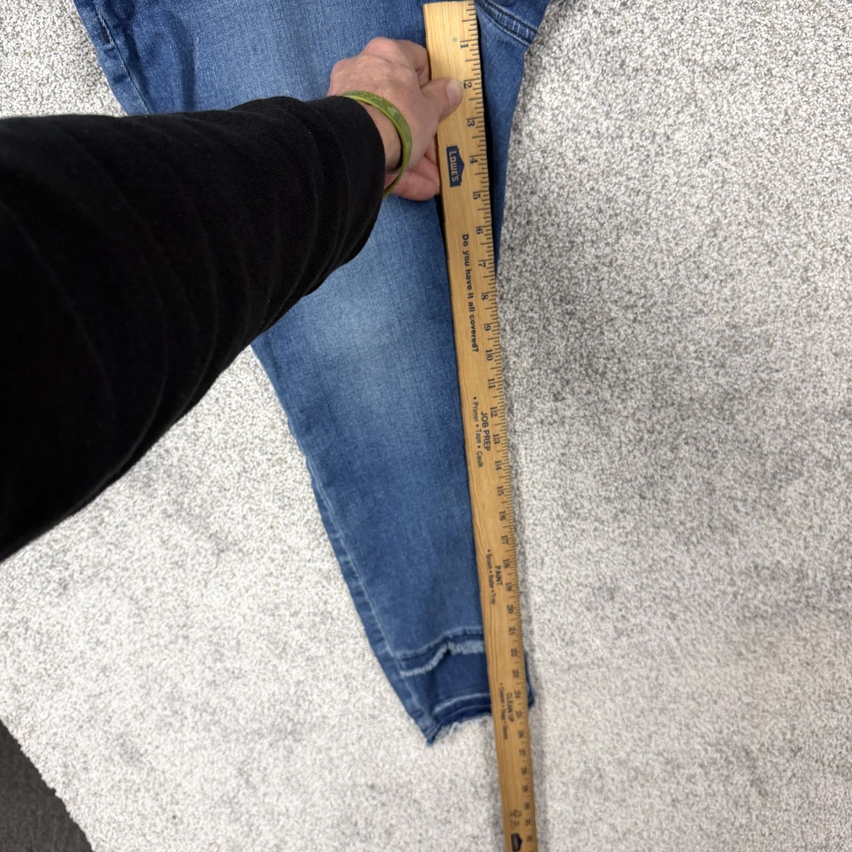 Vintage Lane Bryant Jeans Womens 14 Blue Signature Fit Mid Rise Skinny Stretch Denim 5-Pocket Distressed Pocketed Slim Inseam 25in Cotton Blend N/A N/A Size 36" / US 14 / IT 50 - 4 Thumbnail