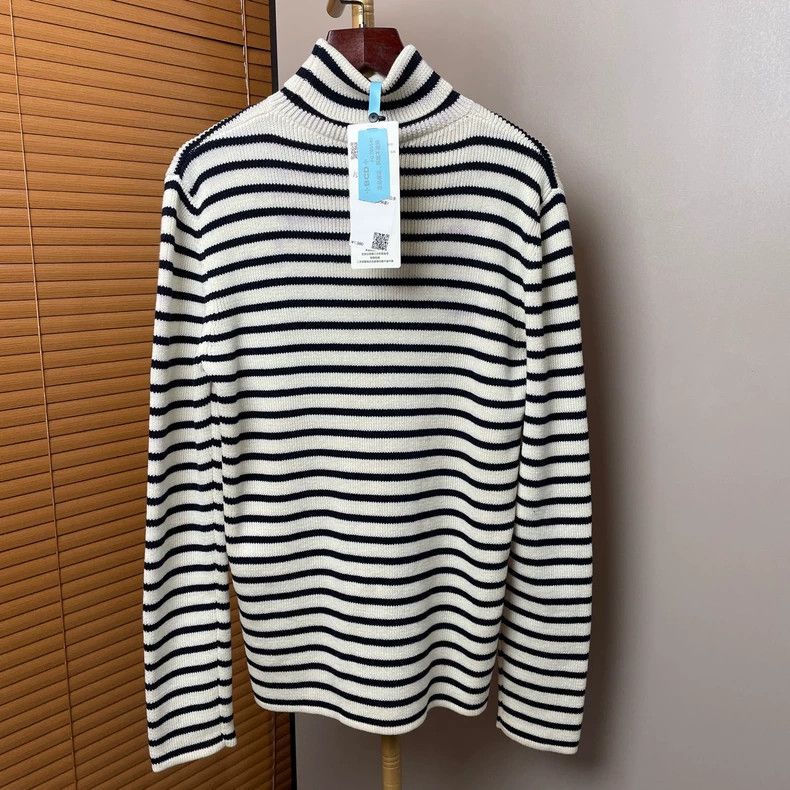 Saint Laurent Paris Saint Laurent Paris Black and white striped turtleneck swea Size US S / EU 44-46 / 1 - 2 Thumbnail