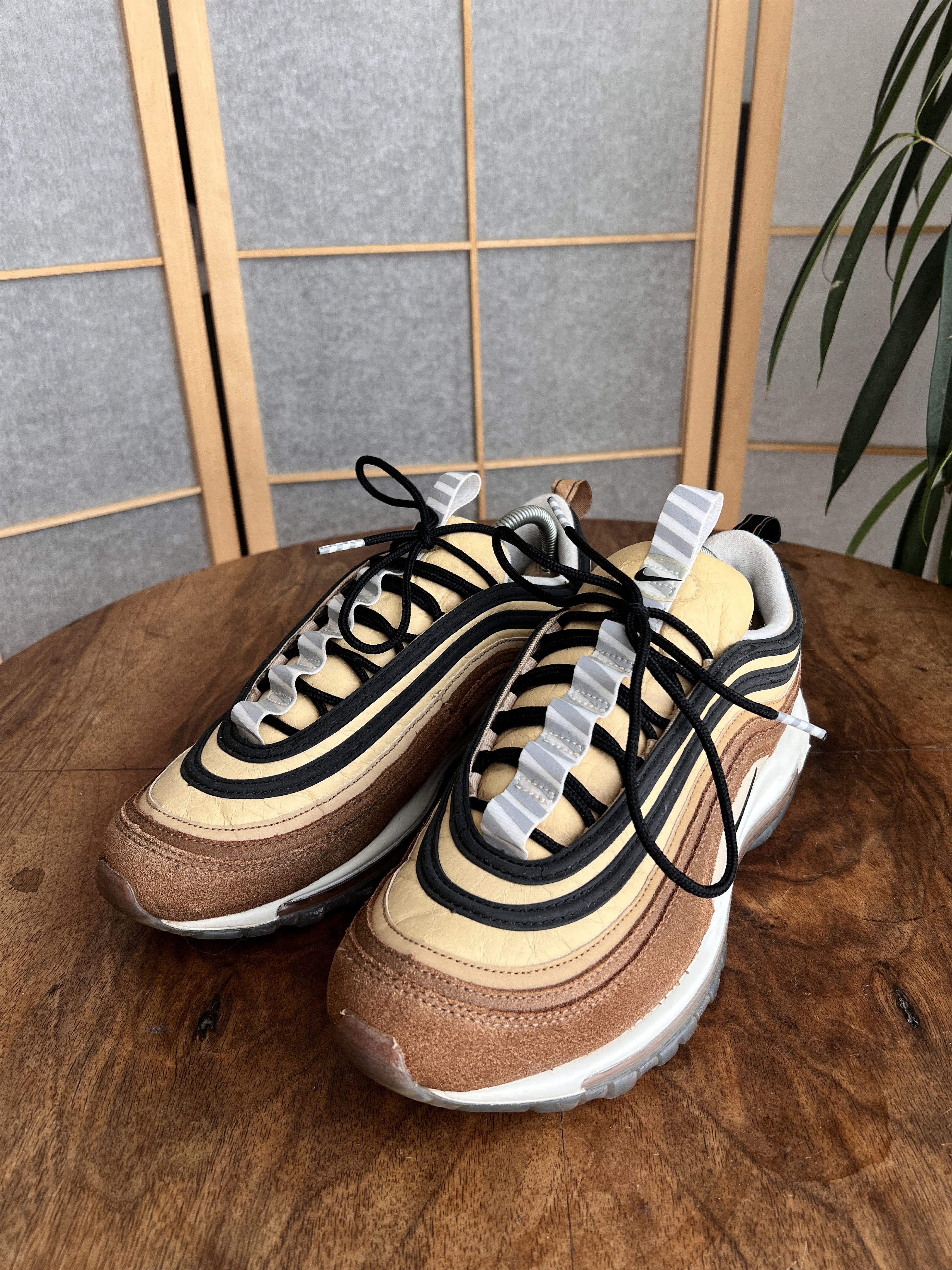 Nike Crazy! Nike Air Max 97 Barcode sneakers Elemental Gold shoes Size US 10.5 / EU 43-44 - 4 Thumbnail