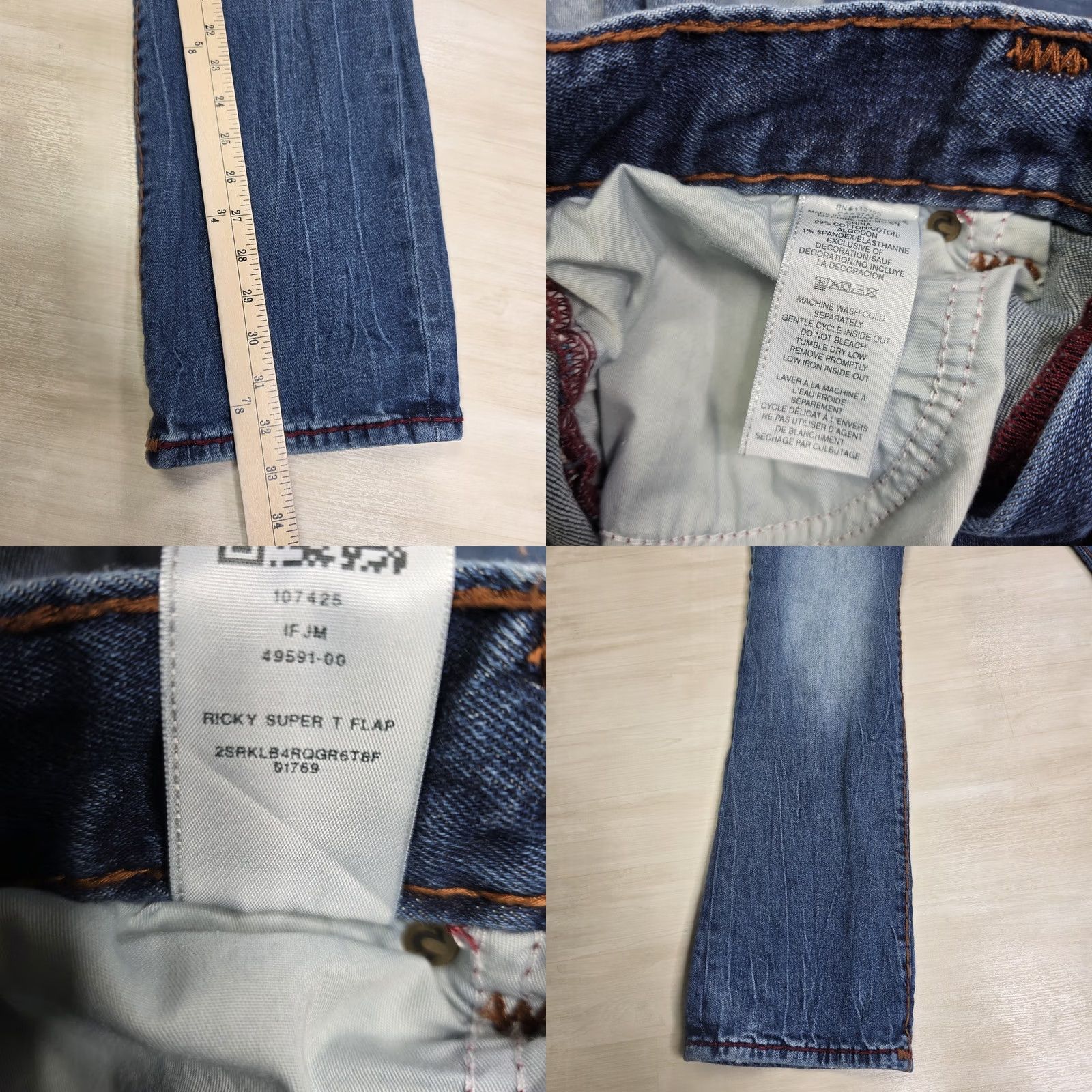 True Religion True Religion Ricky Super T Jeans USA Size 31 Blue Dark Mens Size US 31 - 8 Thumbnail