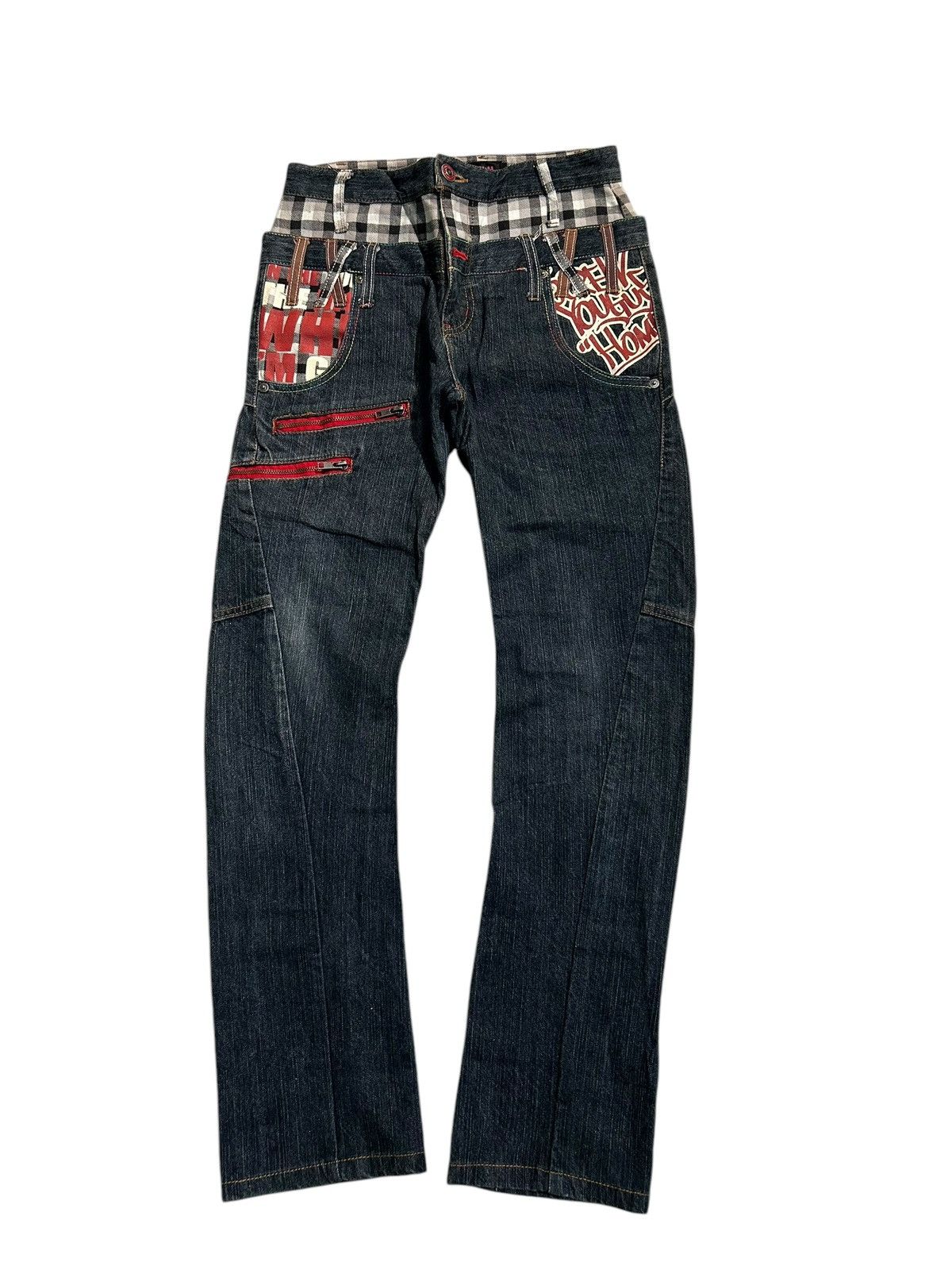 Japanese Brand × Kapital × Vintage Double Waist Japanese Punk Style Denim Jeans Size US 28 / EU 44 - 3 Thumbnail