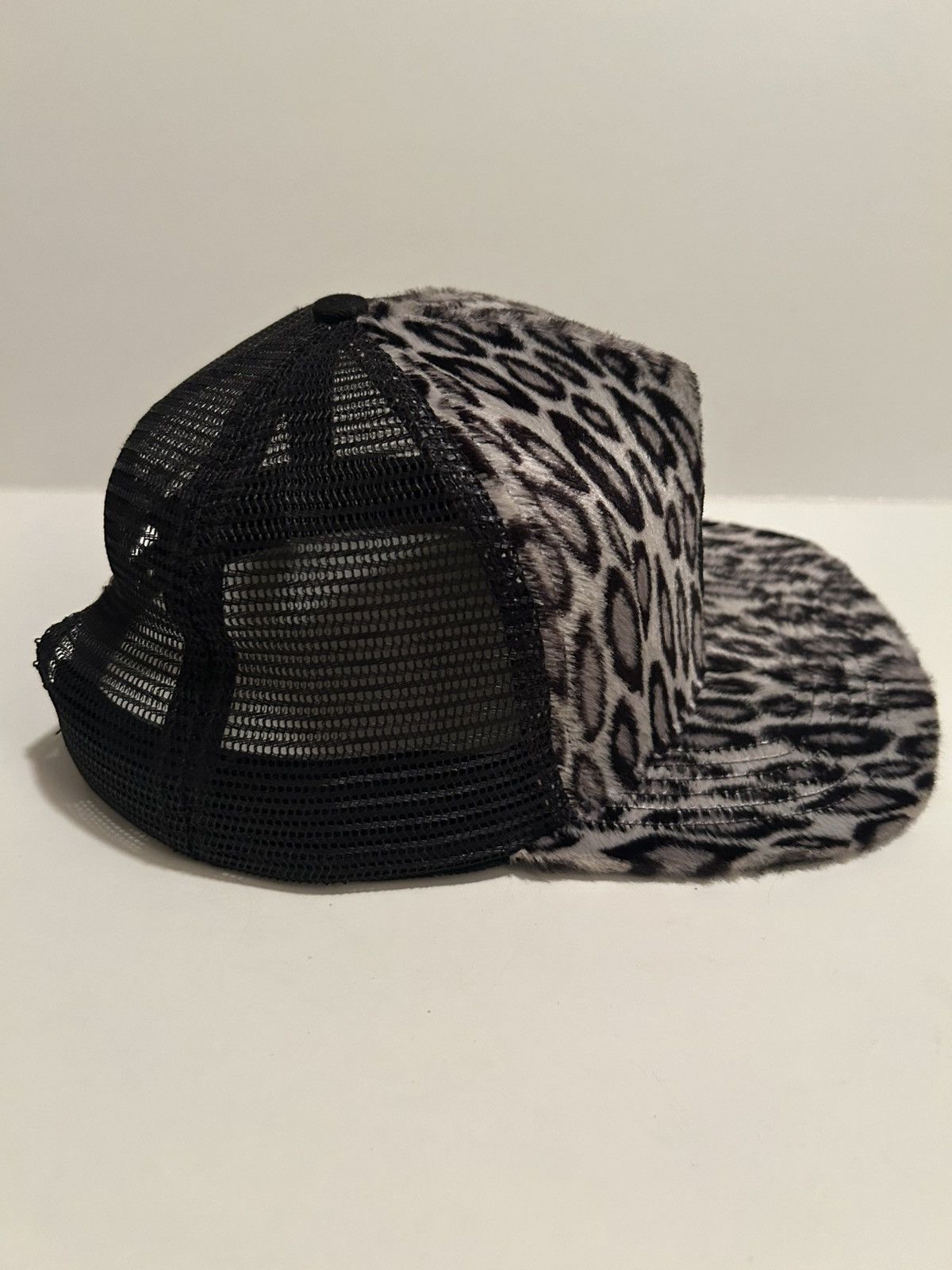 Supreme Supreme Leopard Mesh Back 5-Panel Hat Black Size ONE SIZE - 3 Thumbnail