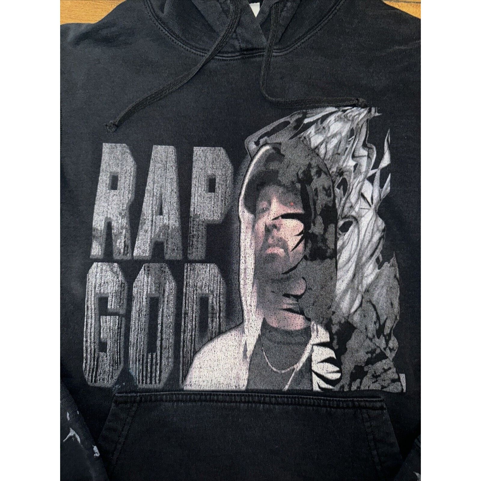 Eminem × Shady Ltd × Vintage Eminem Rap God Hoodie Sweatshirt Black Medium 19x26 Size US M / EU 48-50 / 2 - 2 Thumbnail
