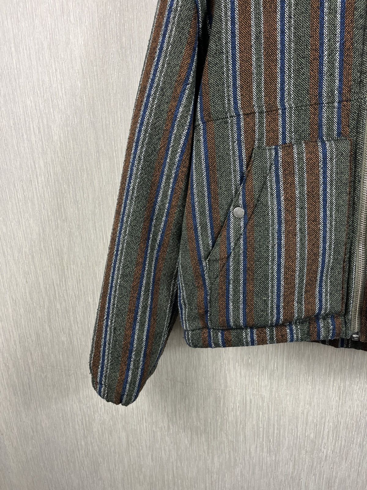 Stussy × Vintage Vintage Stussy wool work jacket striped insulated sherpa Size US M / EU 48-50 / 2 - 7 Thumbnail