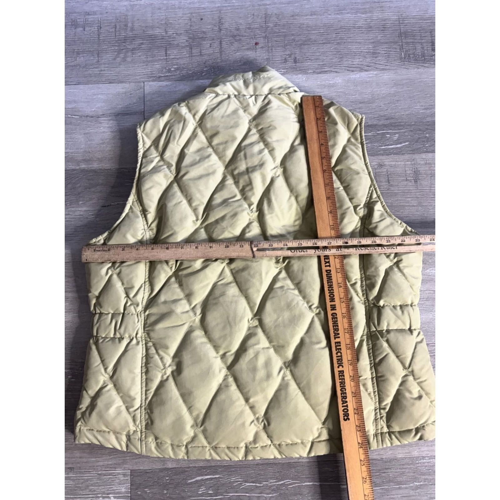 Eddie Bauer Eddie Bauer Vest Womens XL Beige Quilted Down Puffer Zip Pockets Fleece Collar Size XL / US 12-14 / IT 48-50 - 5 Thumbnail
