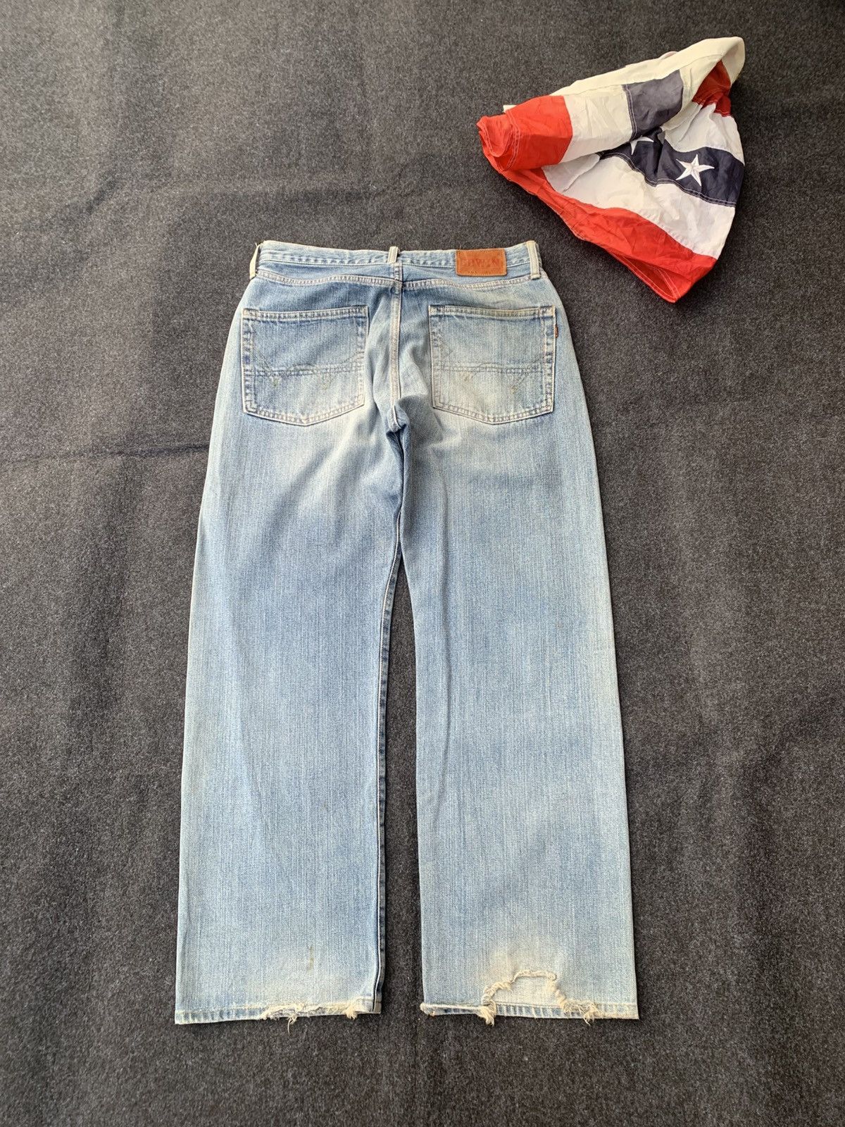 Edwin Baggy Edwin 505 selvedge.made In Japan 🇯🇵 Size US 31 - 2 Thumbnail