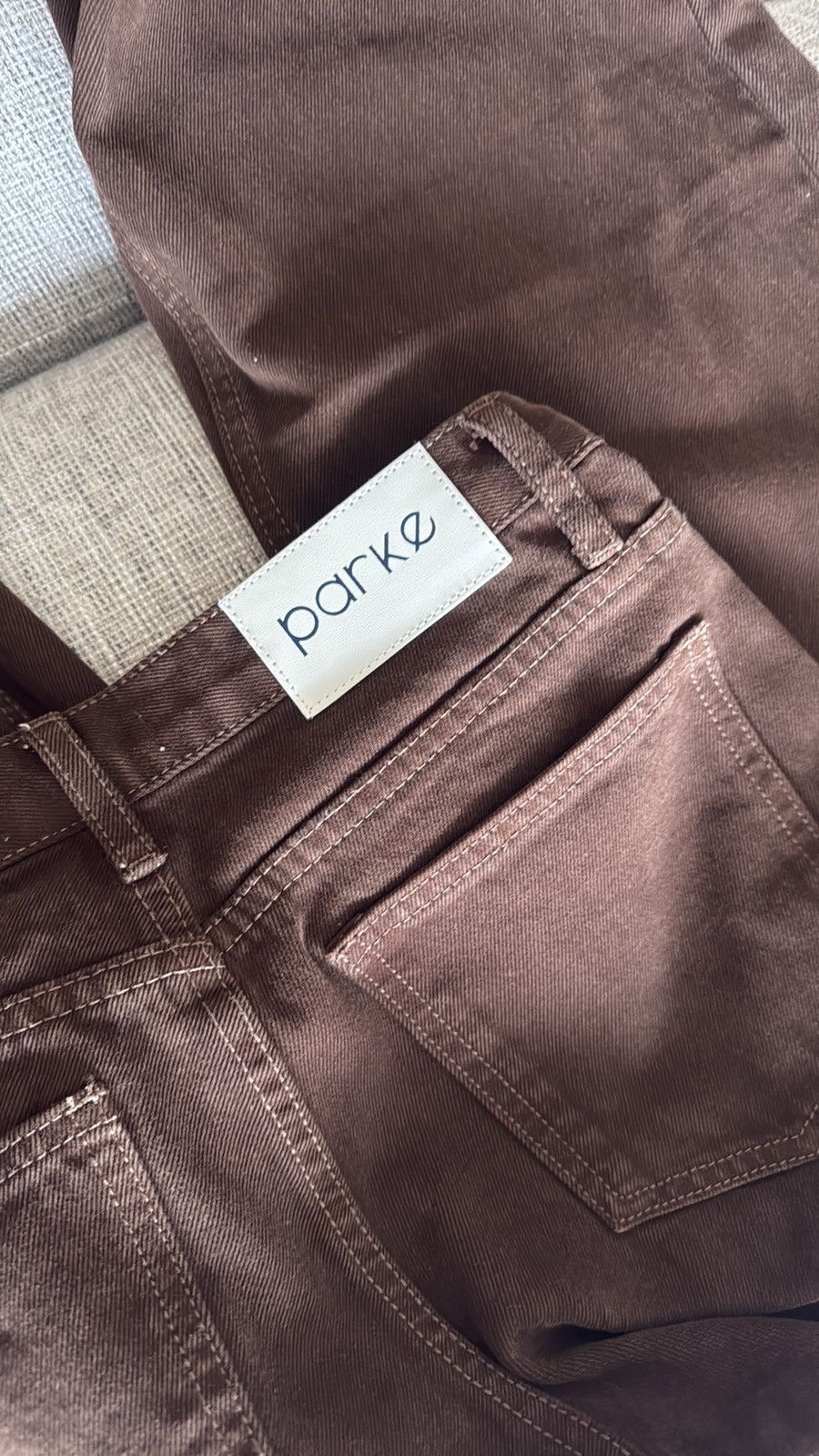 Other Parke Low Rise Baggy Jeans, Brown, Size 23 Size 23" - 4 Thumbnail