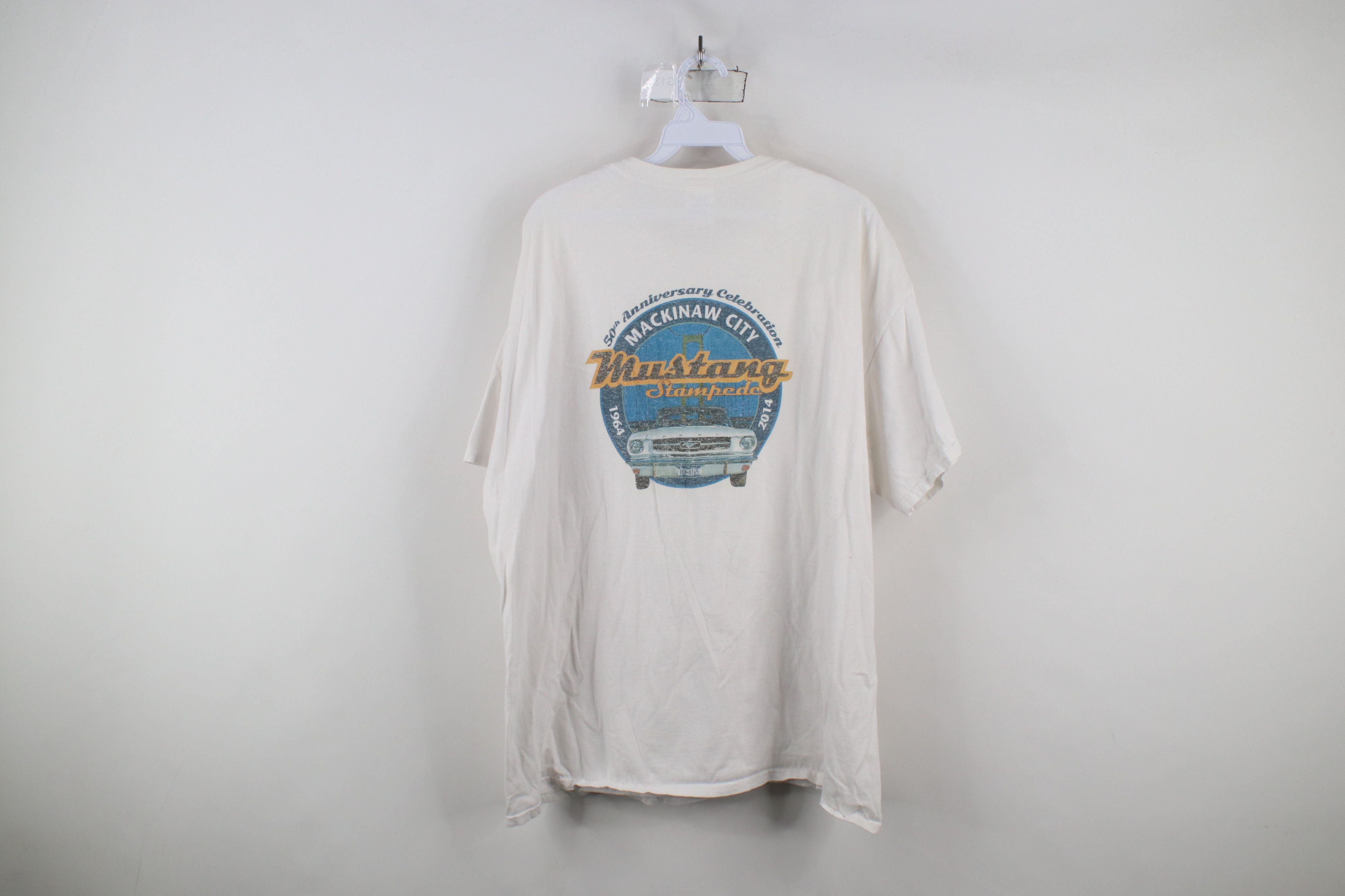 Vintage Vintage Y2K Mackinaw Ford Mustang Stampede Car Show T-Shirt Size US XL / EU 56 / 4 - 9 Thumbnail