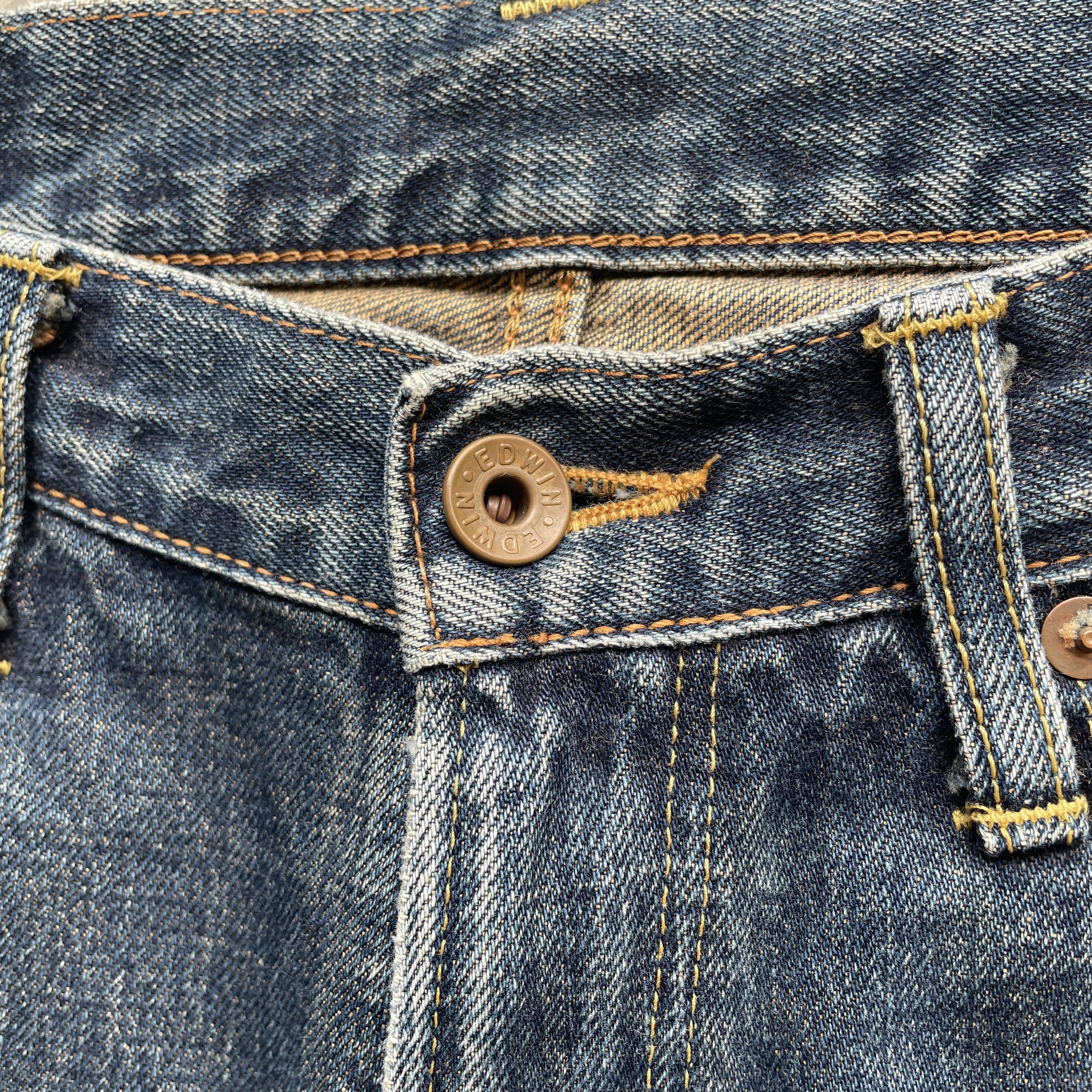 Edwin VINTAGE EDWIN 505 BAGGY DISTRESSED FADED JEANS PANTS W31 Size US 31 - 6 Thumbnail