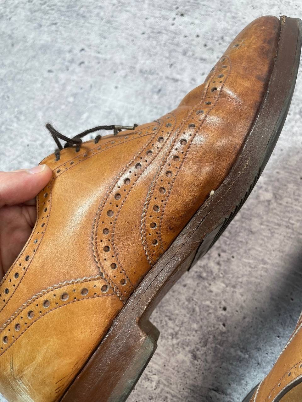 Loake Vintage Loake 1880 Ashby Tan Brouge Oxford Shoes Y2K Size US 9 / EU 42 - 7 Thumbnail