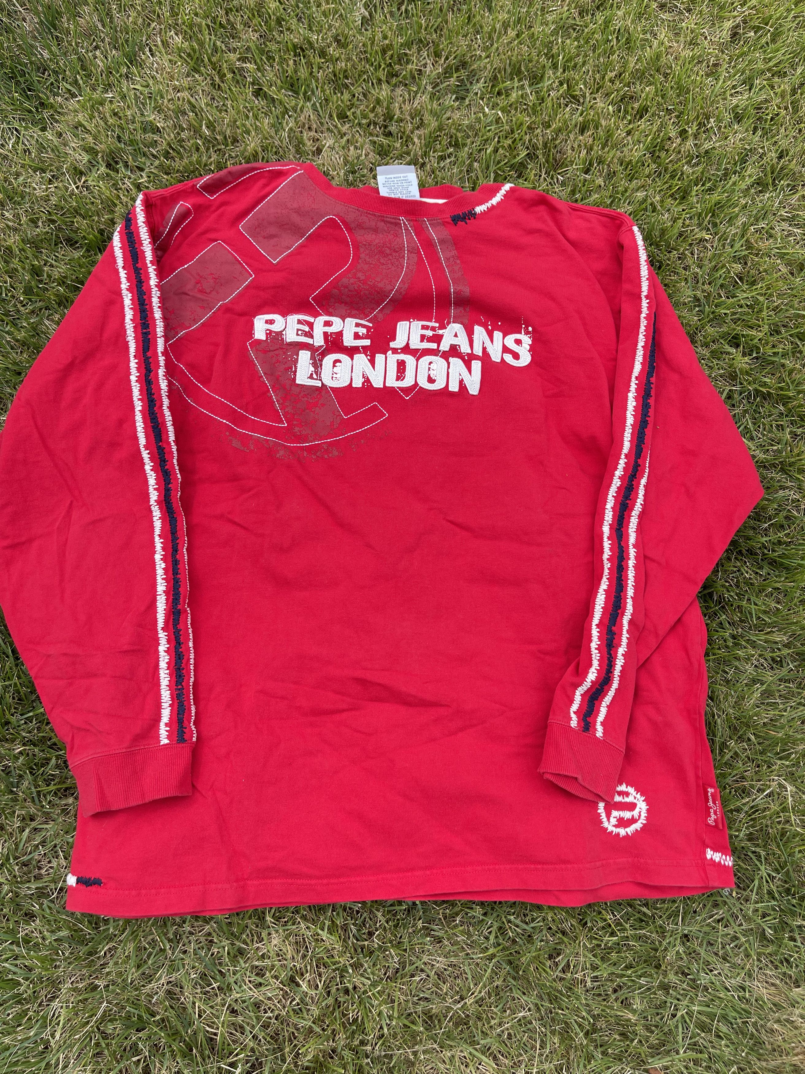 Pepe Jeans × Vintage Pepe Jeans London Y2K Hip Hop Rap Long Sleeve T-Shirt Size US XXL / EU 58 / 5 - 3 Thumbnail