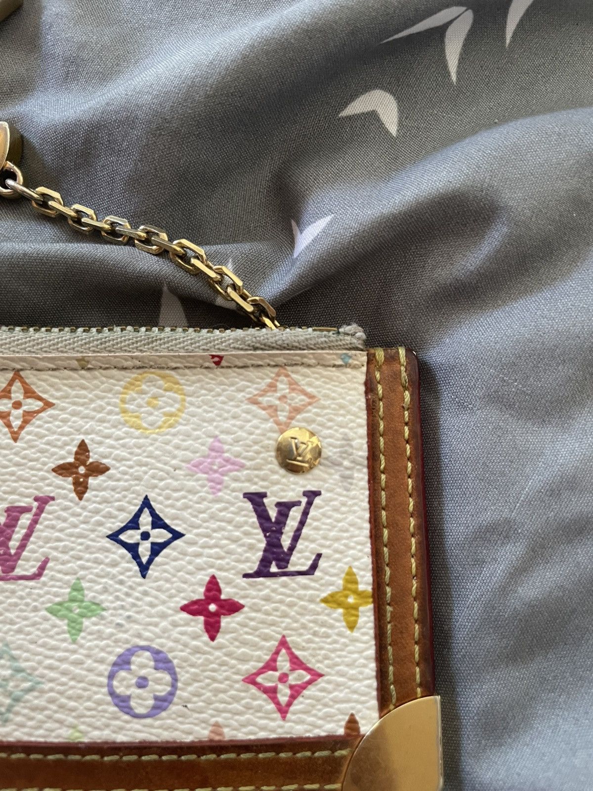 Louis Vuitton × Takashi Murakami Louis Vuitton Multicolor Monogram Key Pouch Wallet Size ONE SIZE - 3 Thumbnail