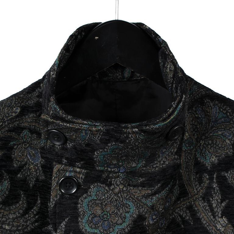 Yohji Yamamoto Yohji Yamamoto Pour Homme Ink dyed Gobelin Stand Collar Coat Size US S / EU 44-46 / 1 - 9 Thumbnail