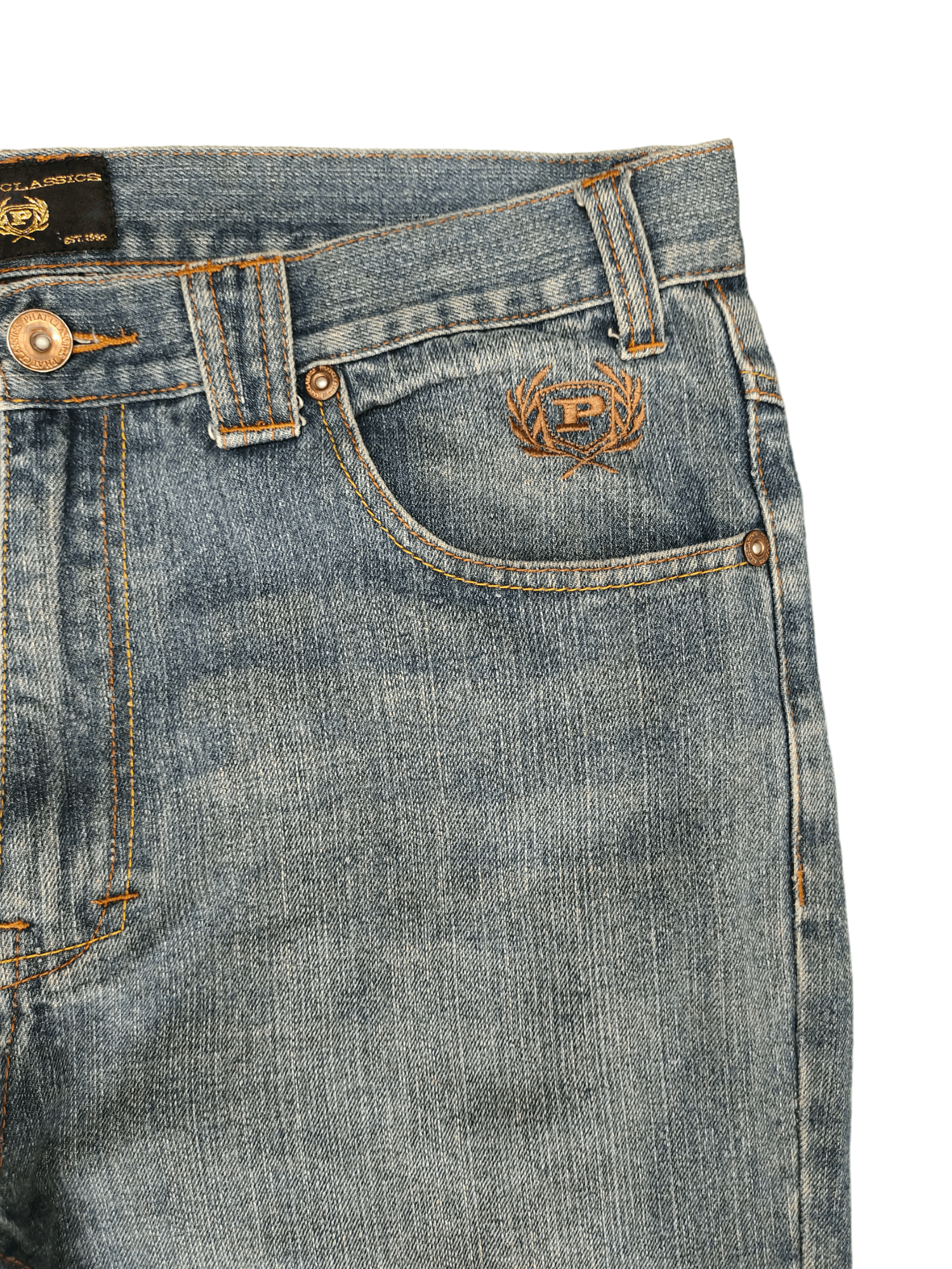 Phat Farm Baggy Jeans Phat Farm Distressed Wide Leg Denim Y2k Jnco Size US 37 - 11 Thumbnail