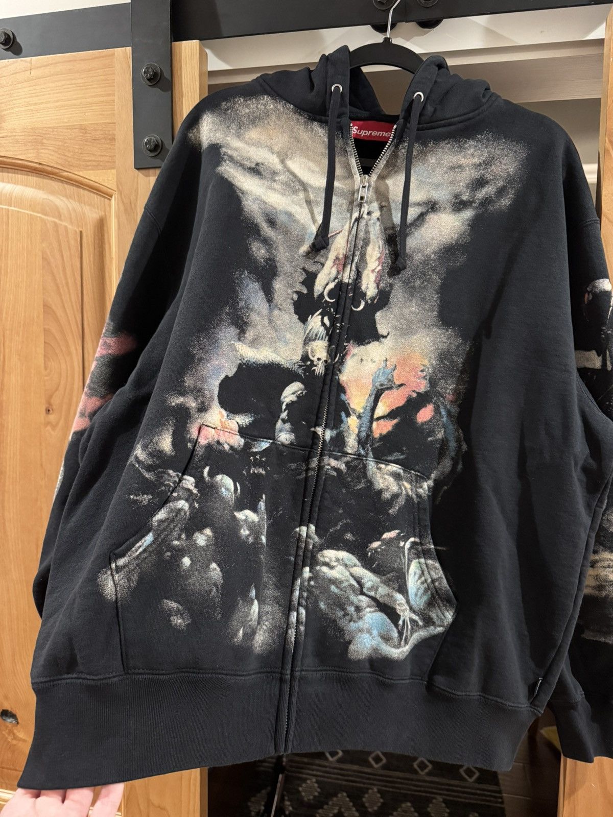 Supreme Frank Frazetta Zip Up Hooded Sweatshirt Black