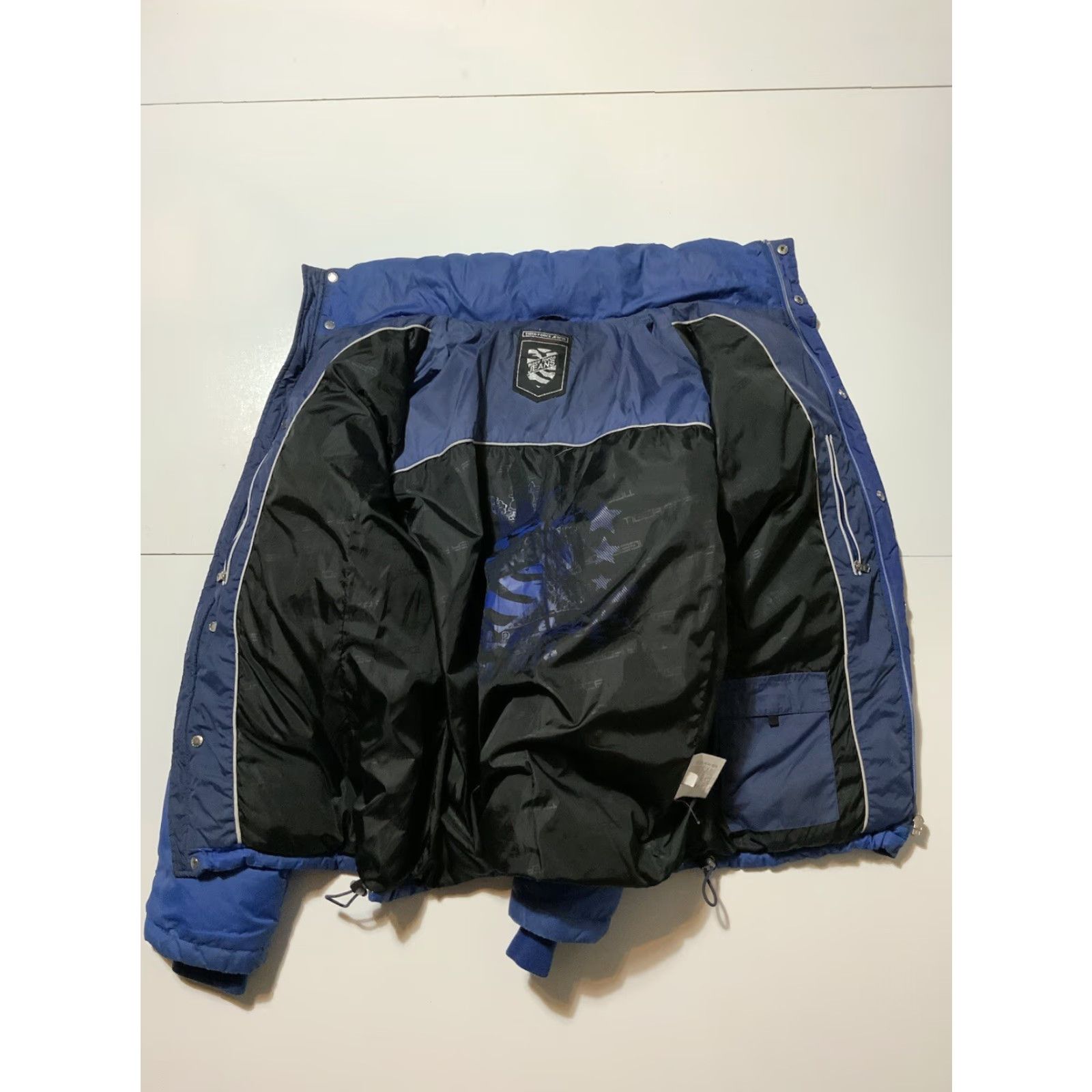 Vintage VINTAGE Tiger Force Jeans Jacket Puffer Full Zip Quilted Nylon Down Blue M Mens Size US 31 - 3 Thumbnail