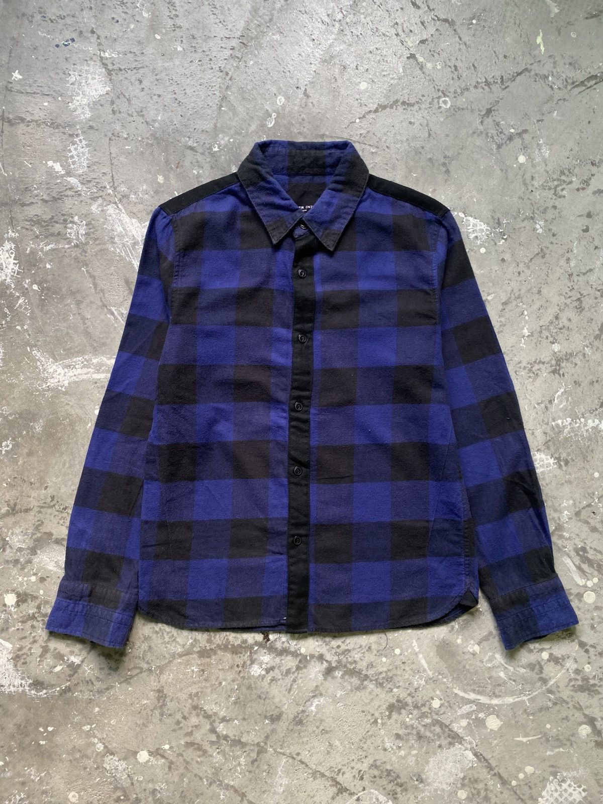 Number (N)ine Number Nine Blue Black Check Musical Flannel Shirt Size US L / EU 52-54 / 3 - 2 Thumbnail