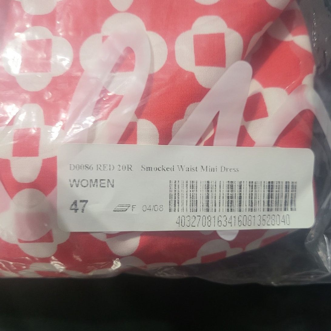 Boden Boden Smocked Waist Mini Dress - Coral Mosaic - 16-18 Size XL / US 12-14 / IT 48-50 - 9 Thumbnail