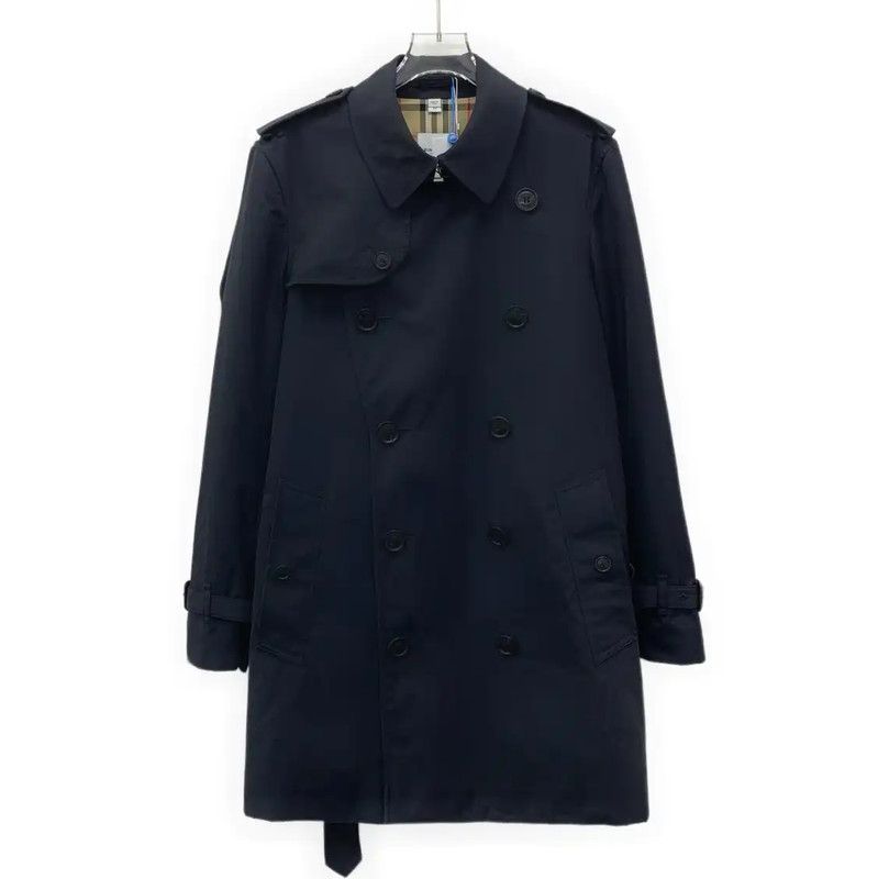 Burberry Burberry Women's Black Cotton Trench Coat Size L / US 10 / IT 46 - 1 Thumbnail