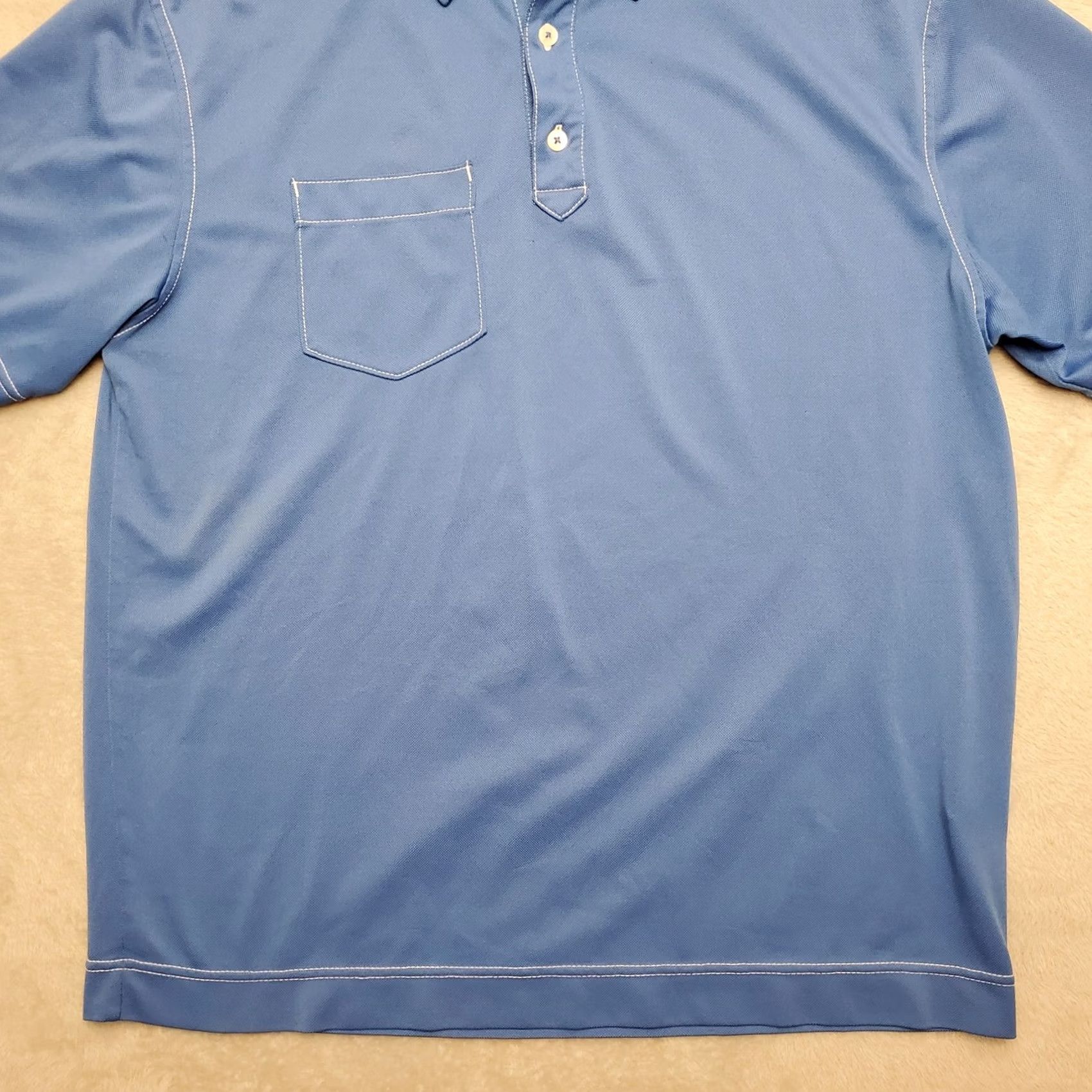 Footjoy FootJoy Shirt Mens L Blue Polo Polyester Athletic Performance Stretch Golf Size US L / EU 52-54 / 3 - 3 Thumbnail