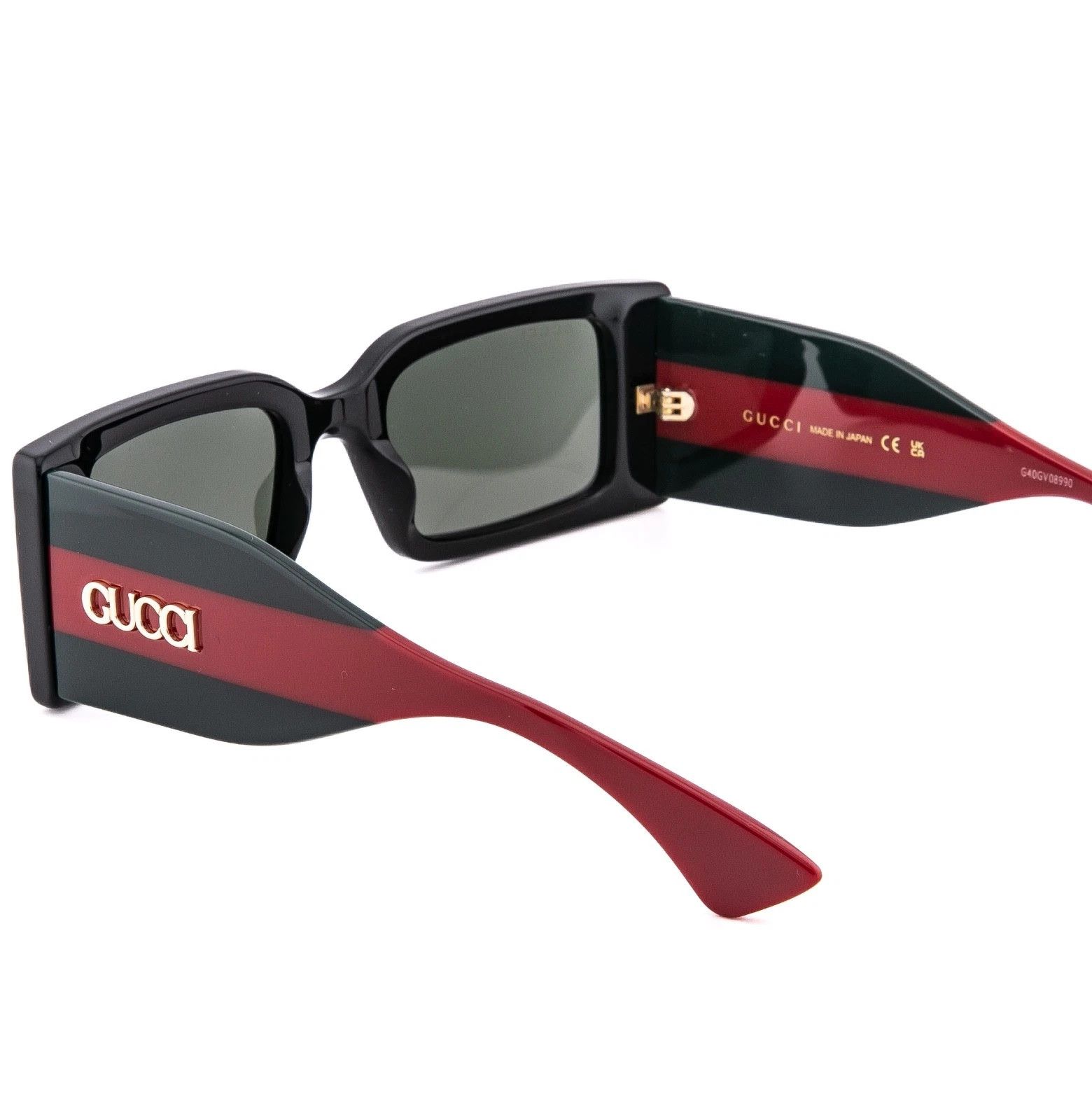 Gucci GUCCI Gg1860S 1860 Black Green Web Logo Sunglasses 001 Size ONE SIZE - 2 Thumbnail